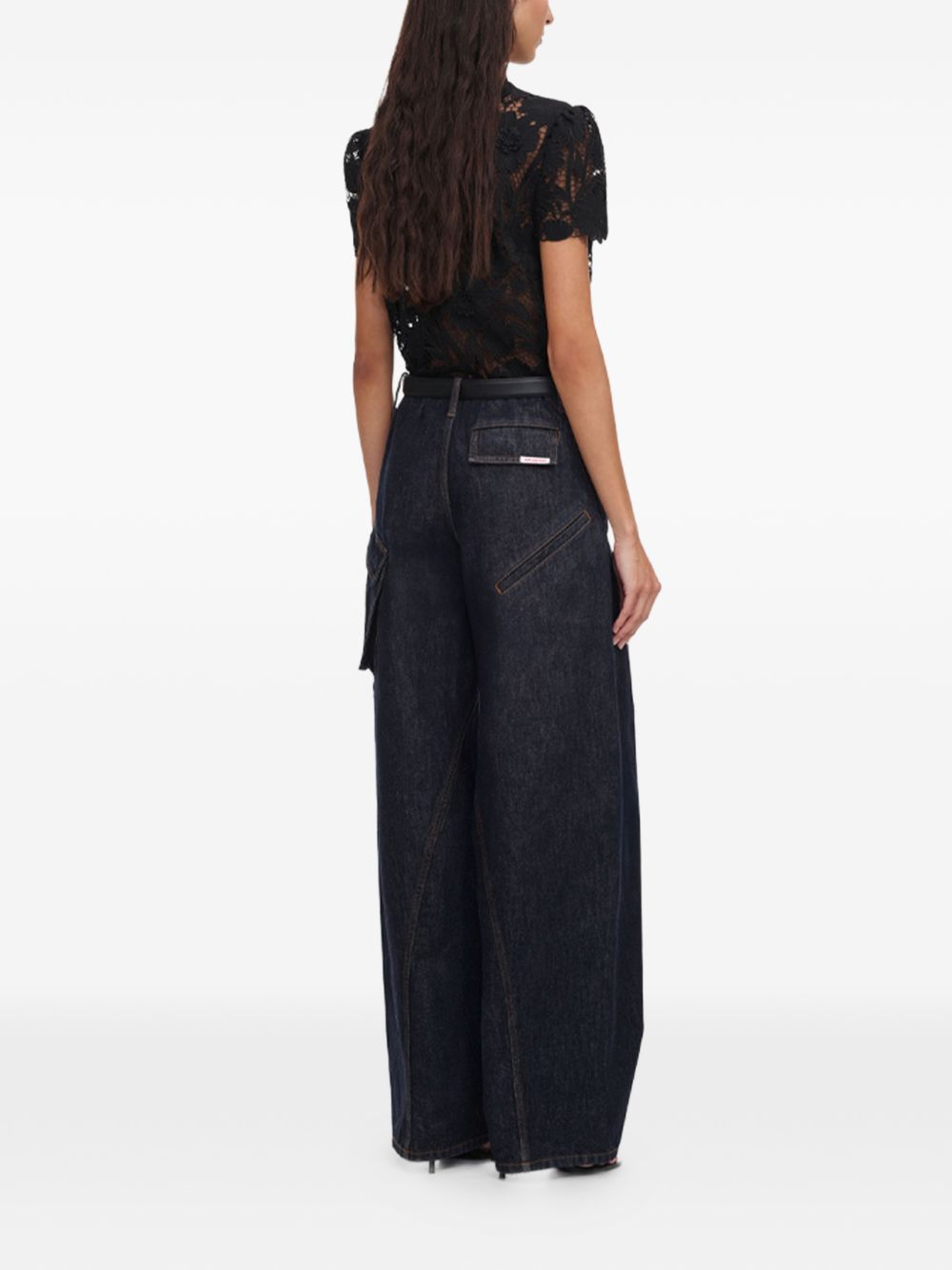 Self Portrait Women Tie Neck Lace Top SELF-PORTRAIT