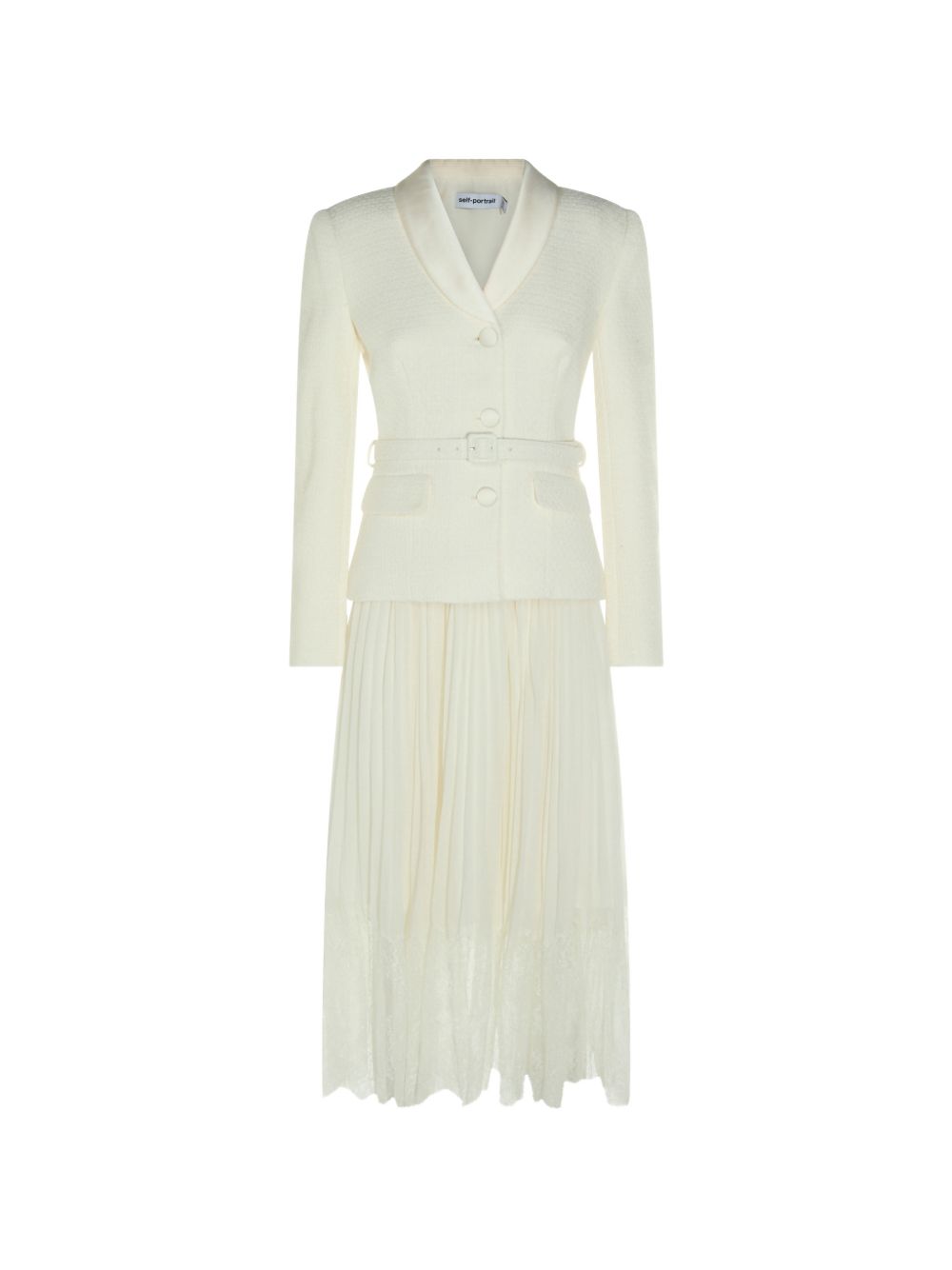 Self Portrait Women Shawl Collar Midi Dress SELF-PORTRAIT
