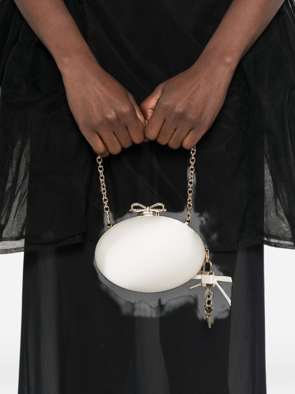 Self Portrait Women Satin Clutch SELF-PORTRAIT