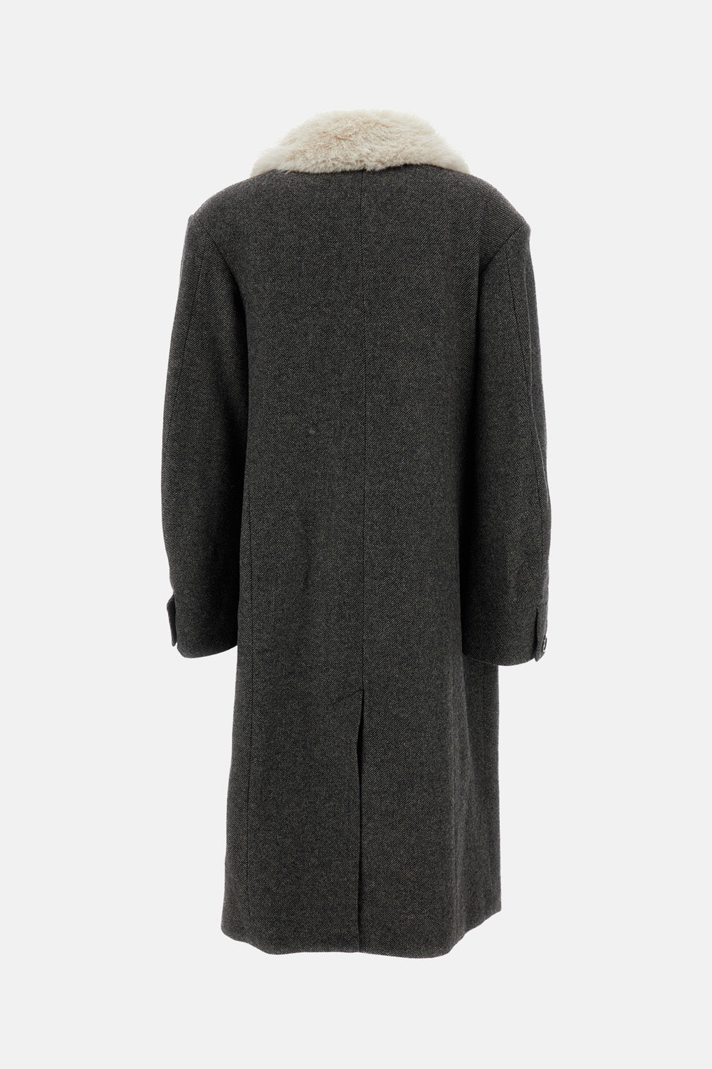 Simone Rocha Women Double Breasted Faux Fur Detail Slash Coat SIMONE ROCHA