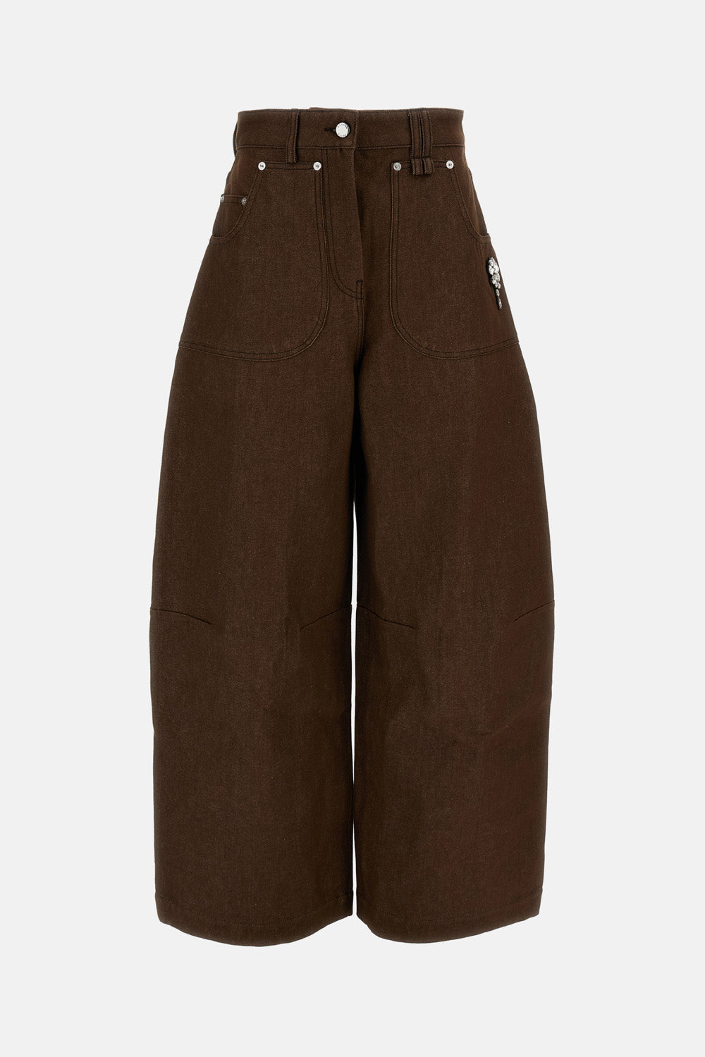 Simone Rocha Women Wide Leg Utility Curve Jeans W/ Emb SIMONE ROCHA