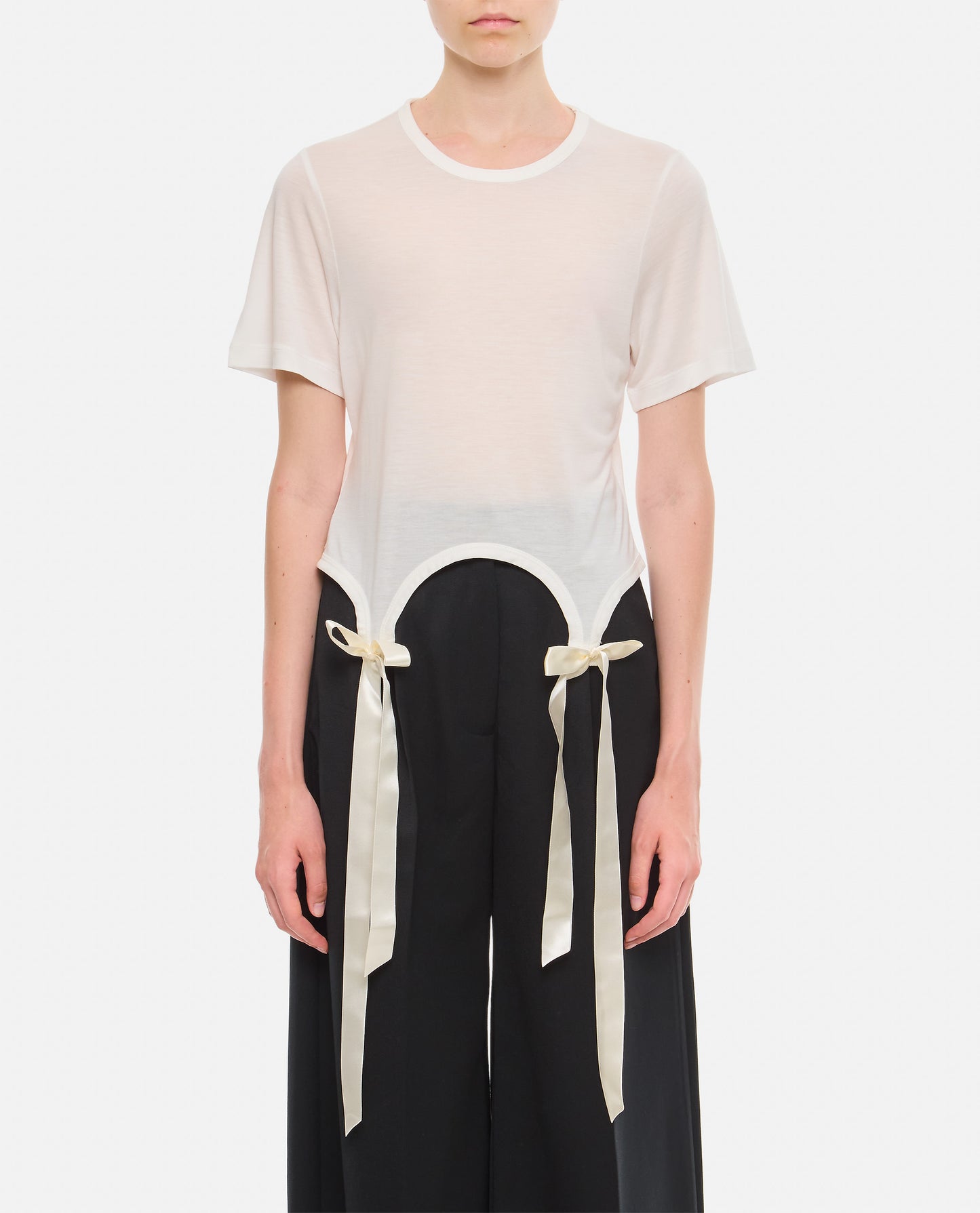Simone Rocha Women Easy T-Shirt W/ Bow Tails SIMONE ROCHA
