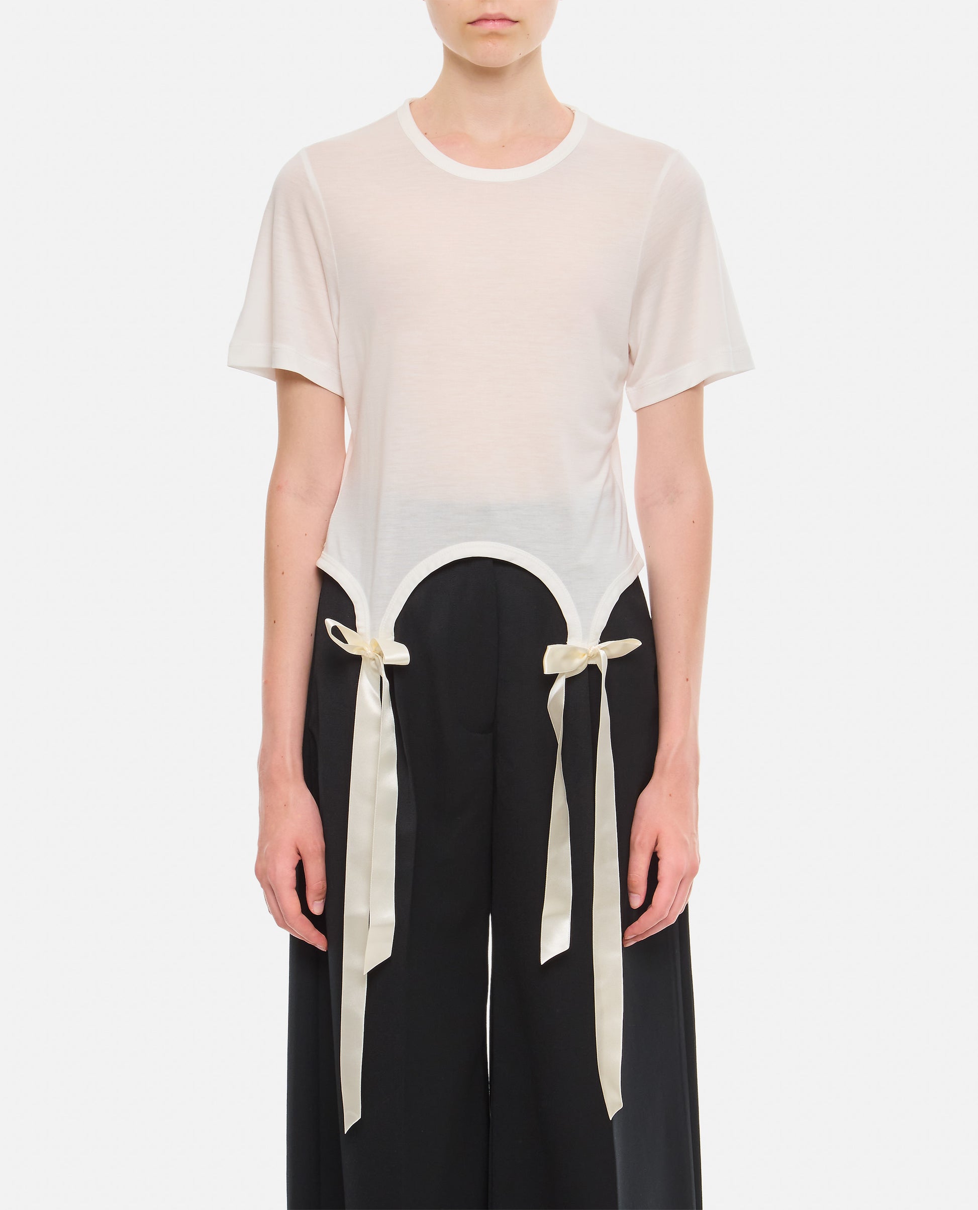 Simone Rocha Women Easy T-Shirt W/ Bow Tails SIMONE ROCHA