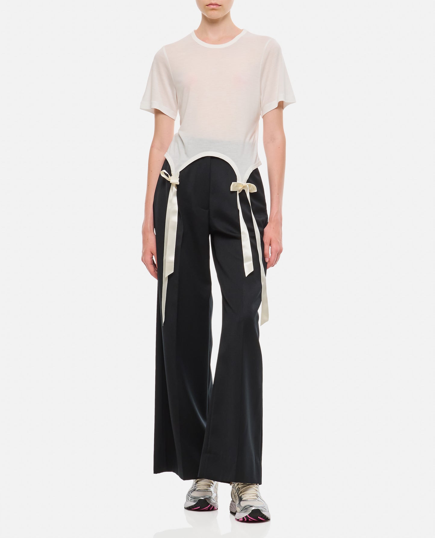 Simone Rocha Women Easy T-Shirt W/ Bow Tails SIMONE ROCHA