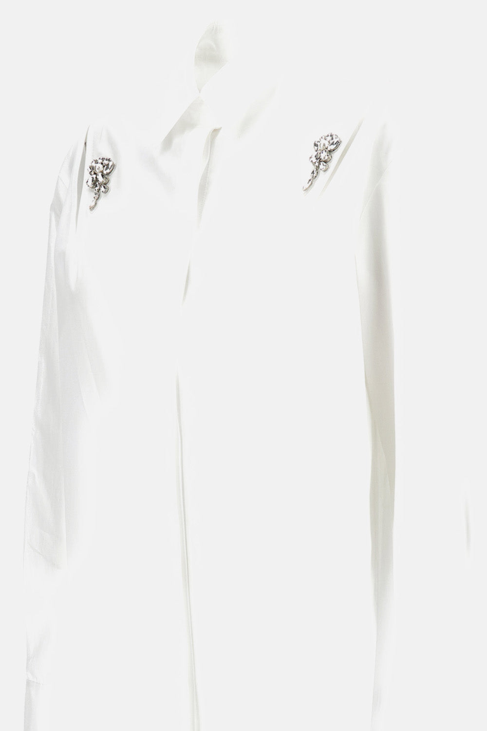 Simone Rocha Women Masculine Shirt With Embroidered Crystals SIMONE ROCHA
