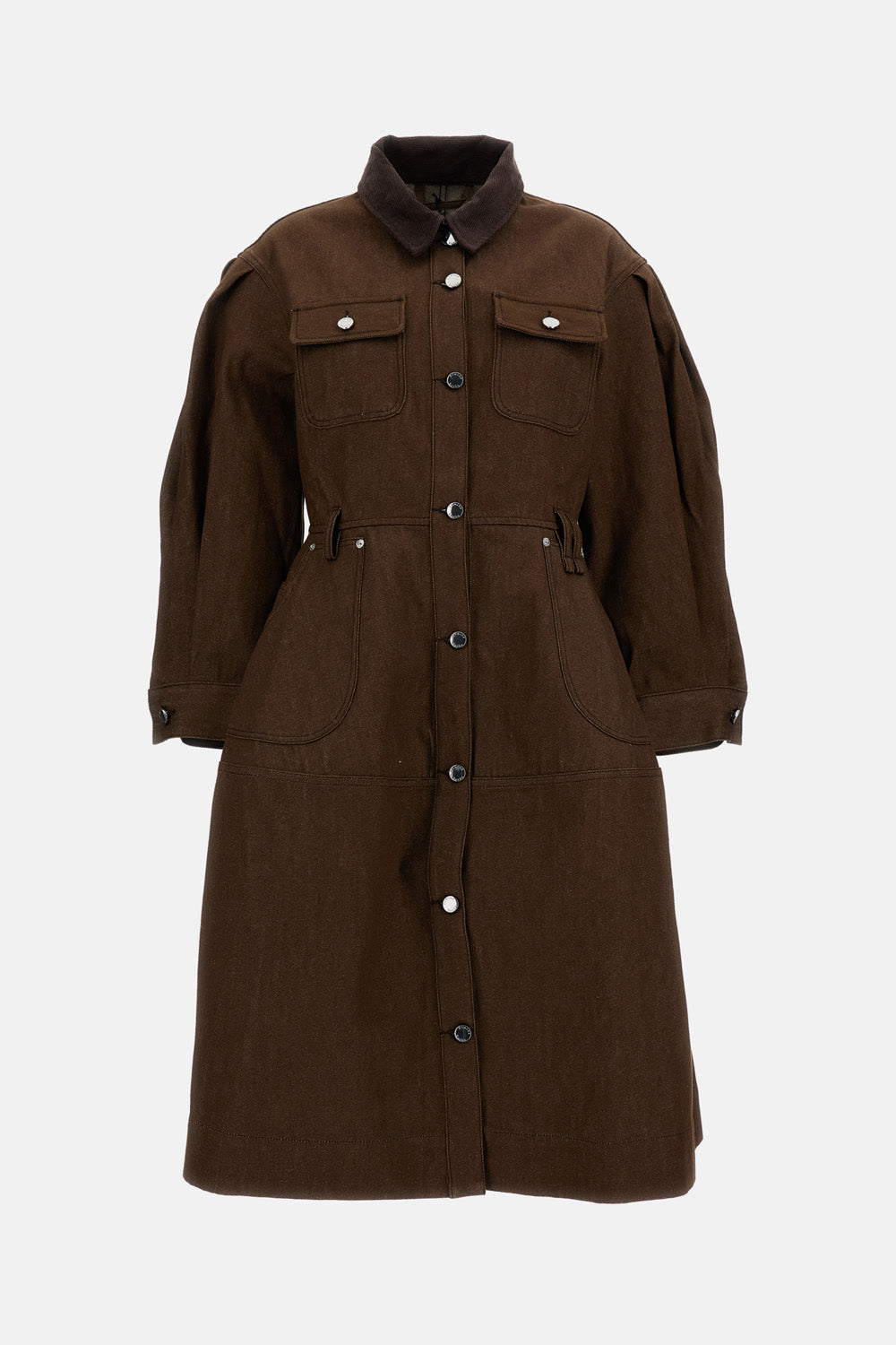 Simone Rocha Women Utility Pocket Hip Bustle Workwear Dress W/ Embellishments SIMONE ROCHA