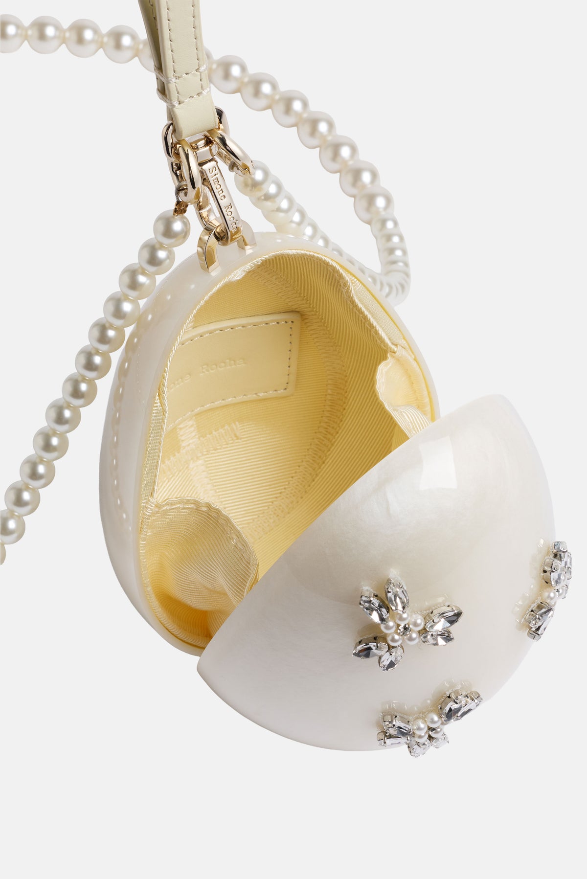 Simone Rocha Women Pearl Crossbody Micro Egg Bag With Emb SIMONE ROCHA
