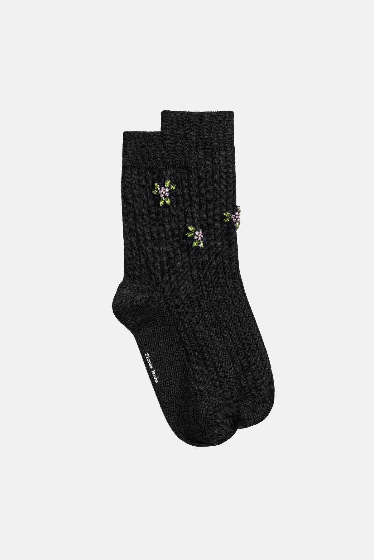 Simone Rocha Women Merino Silk Ankle Socks With  Emb SIMONE ROCHA