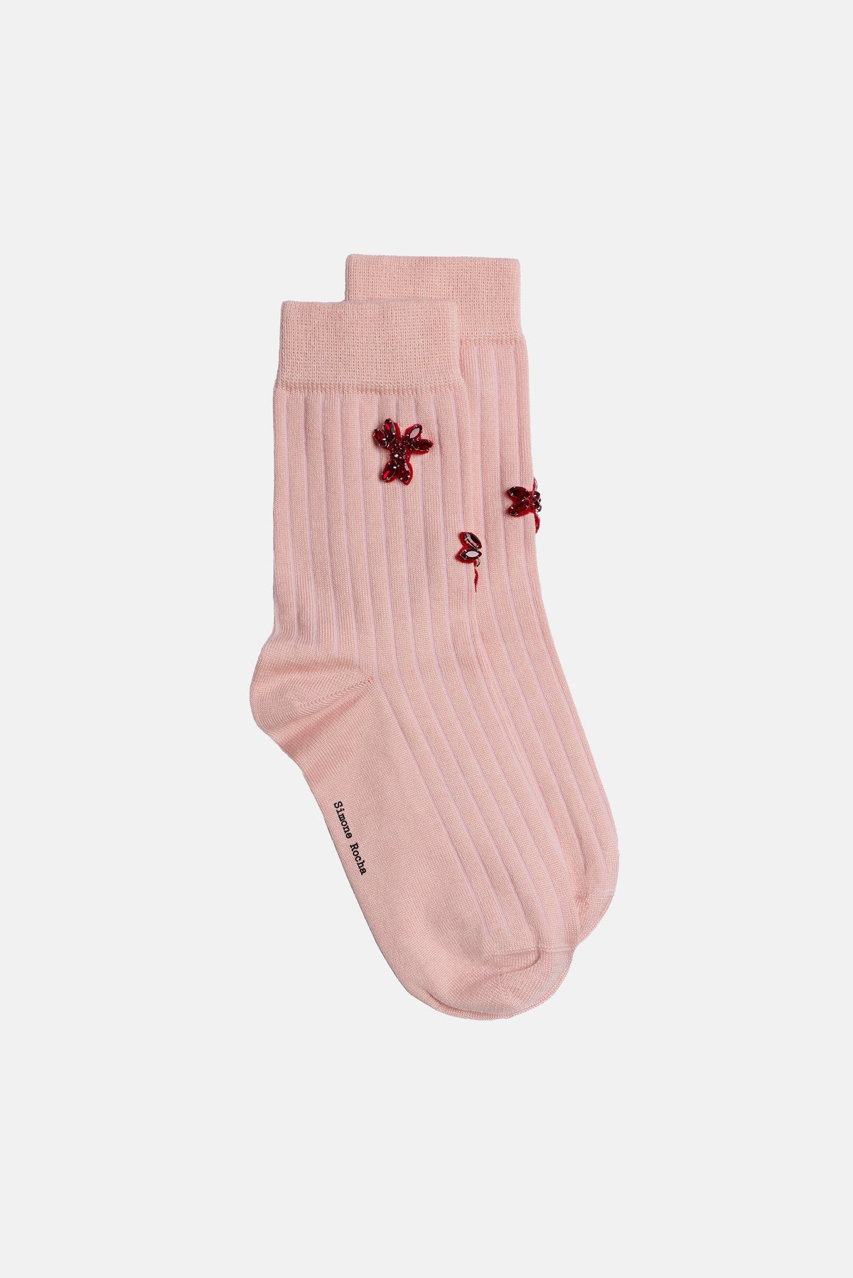 Simone Rocha Women Merino Silk Ankle Socks With  Emb SIMONE ROCHA
