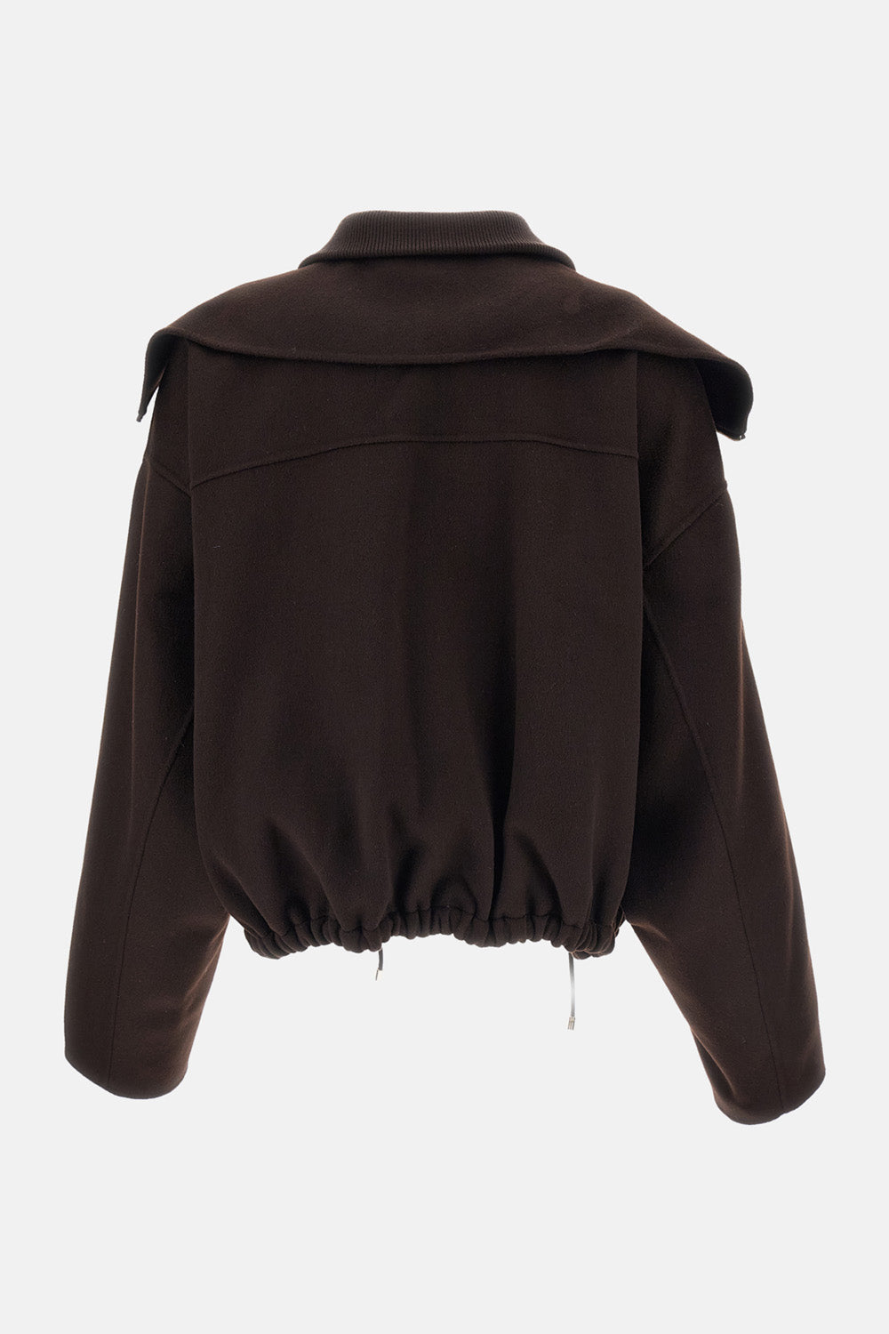 Sportmax Women Wool Bomber Jacket With Removable Bib SPORTMAX