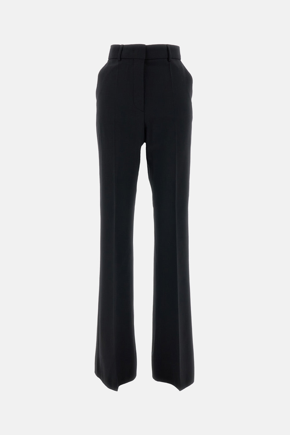 Sportmax Women Stretch Wool Twill Flare Trousers SPORTMAX