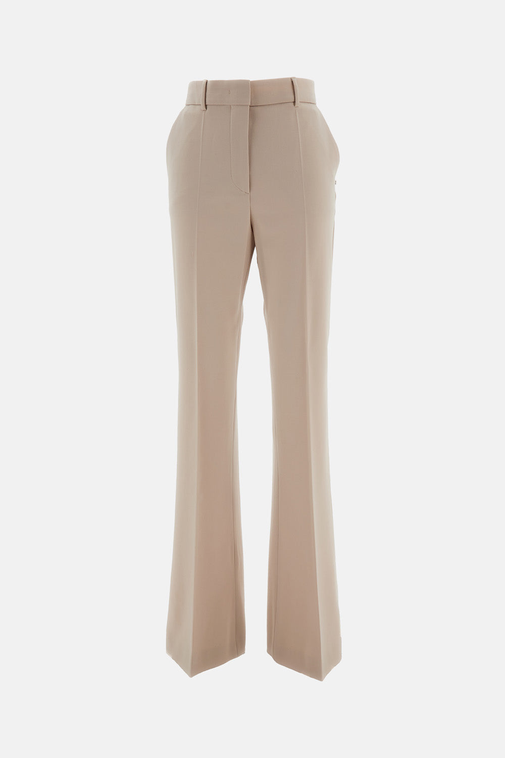 Sportmax Women Stretch Wool Twill Flare Trousers SPORTMAX