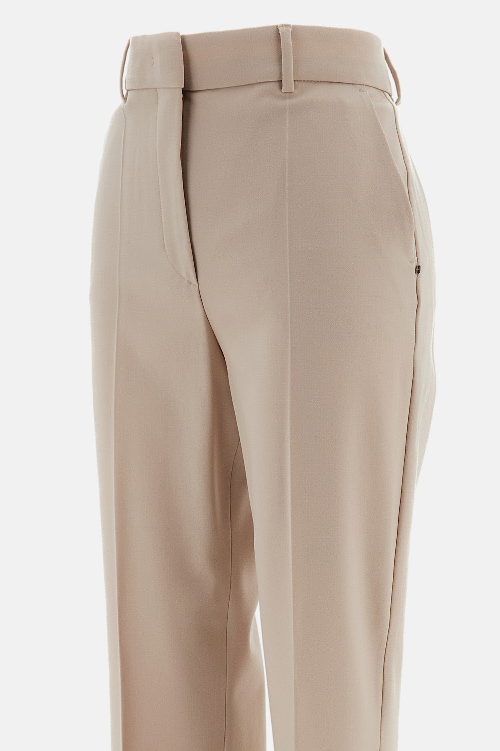 Sportmax Women Stretch Wool Twill Flare Trousers SPORTMAX