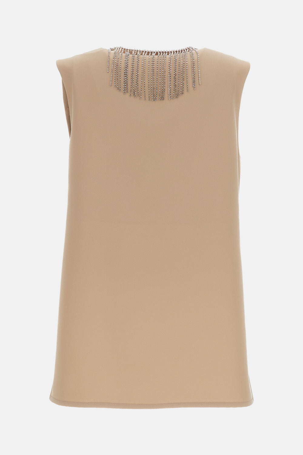 Sportmax Women Sleeveless Cady Top With Rhinestone SPORTMAX