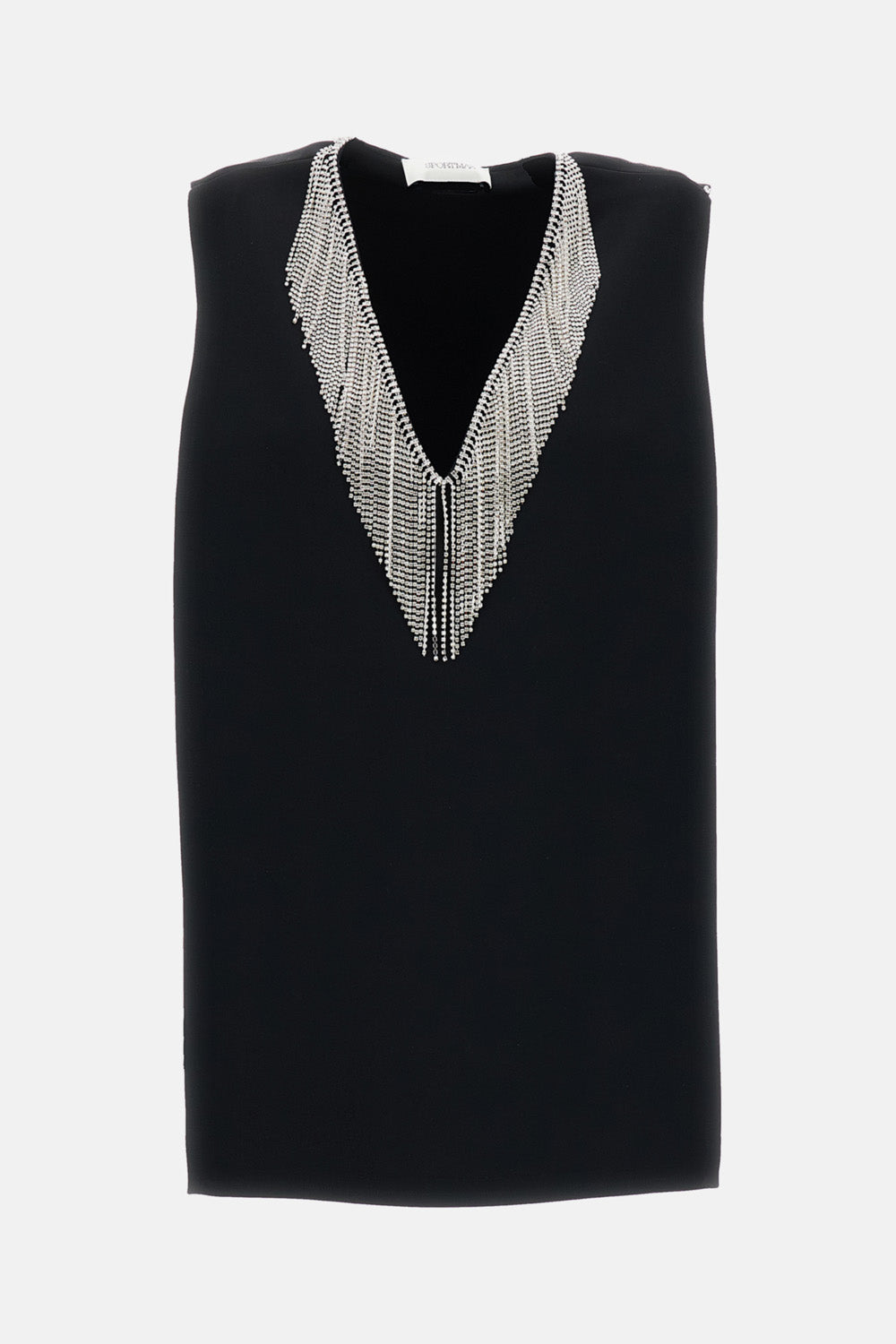Sportmax Women Sleeveless Cady Top With Rhinestone SPORTMAX