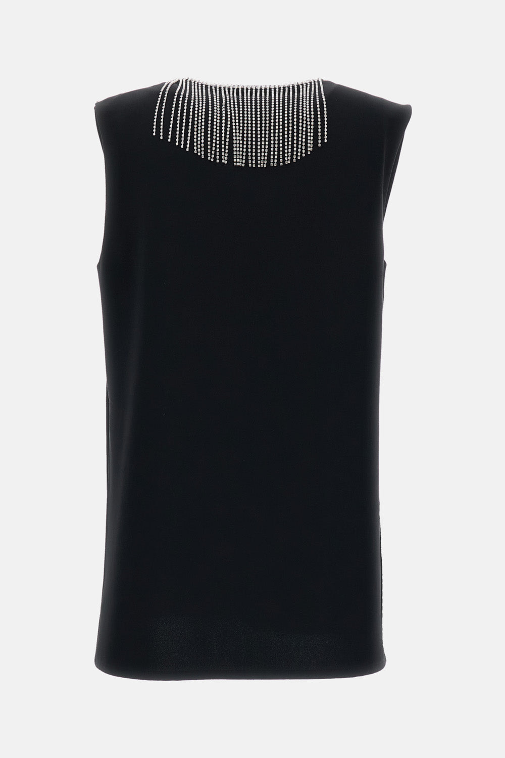 Sportmax Women Sleeveless Cady Top With Rhinestone SPORTMAX