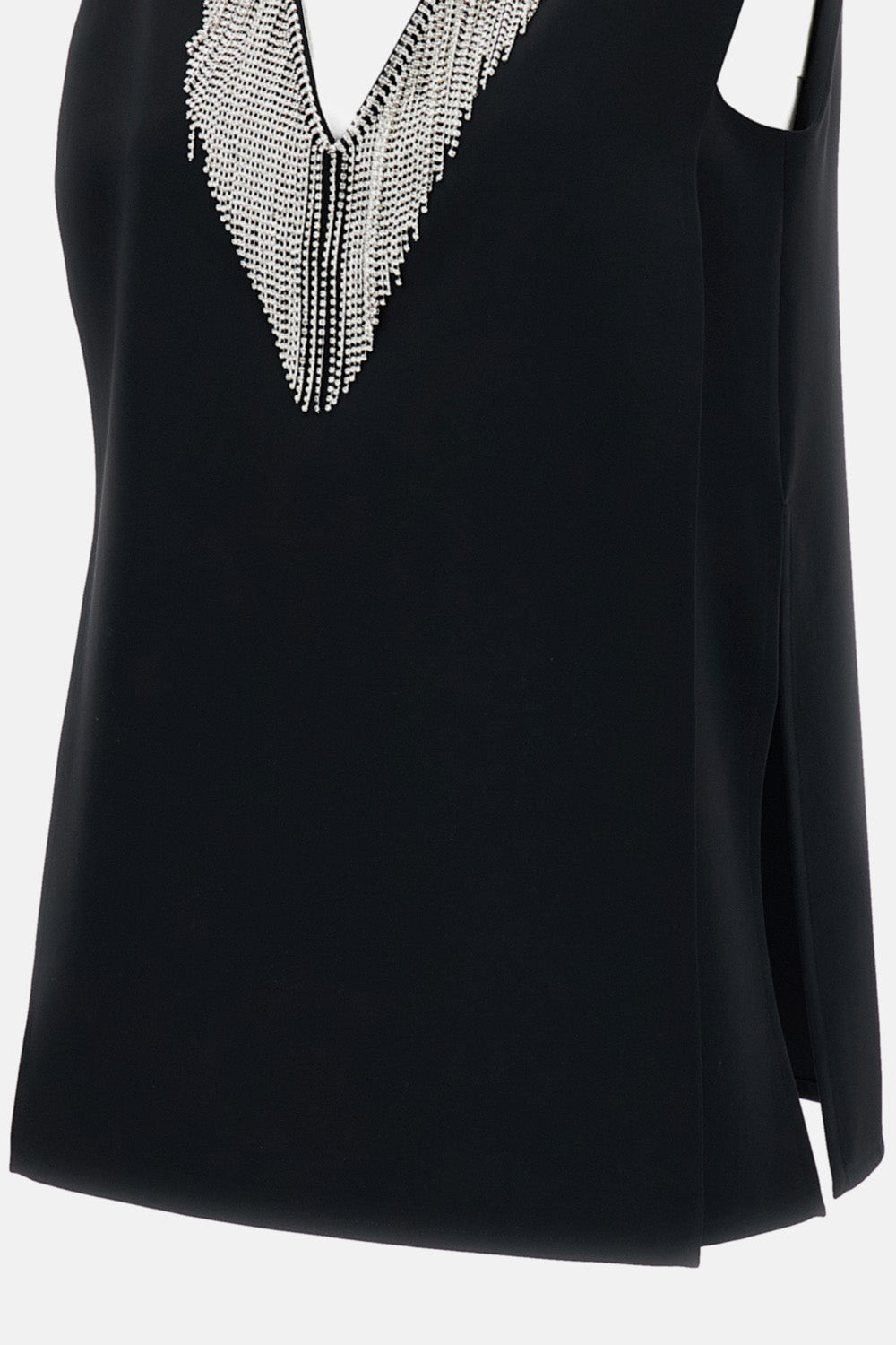 Sportmax Women Sleeveless Cady Top With Rhinestone SPORTMAX