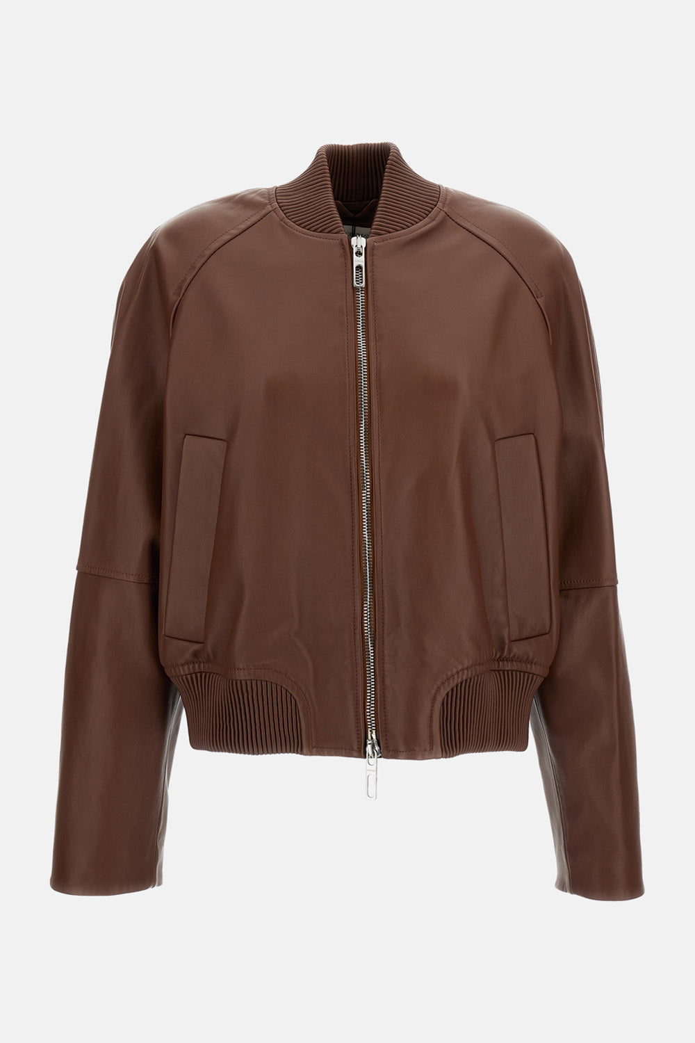 Sportmax Women Nappa Leather Bomber Jacket SPORTMAX