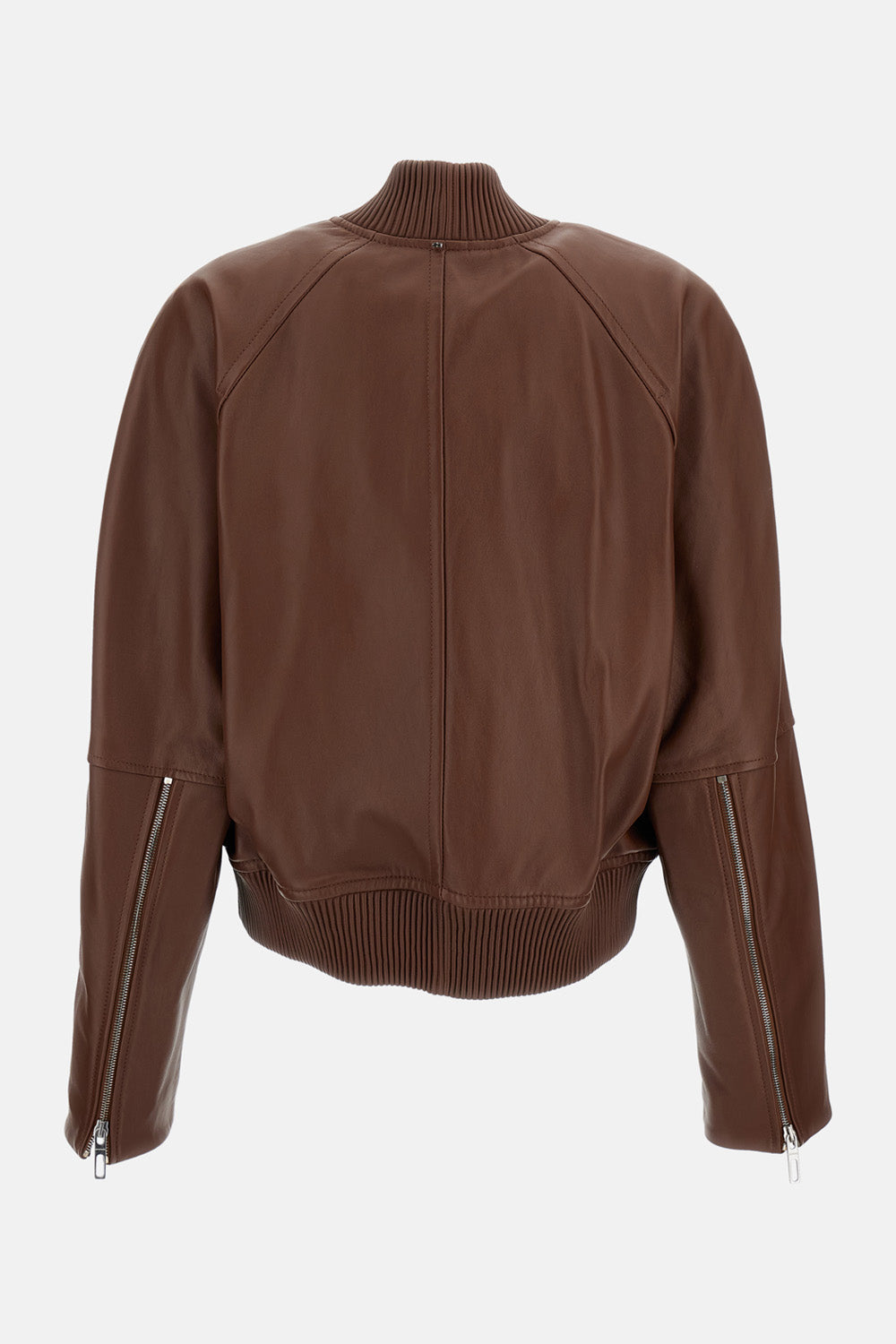Sportmax Women Nappa Leather Bomber Jacket SPORTMAX