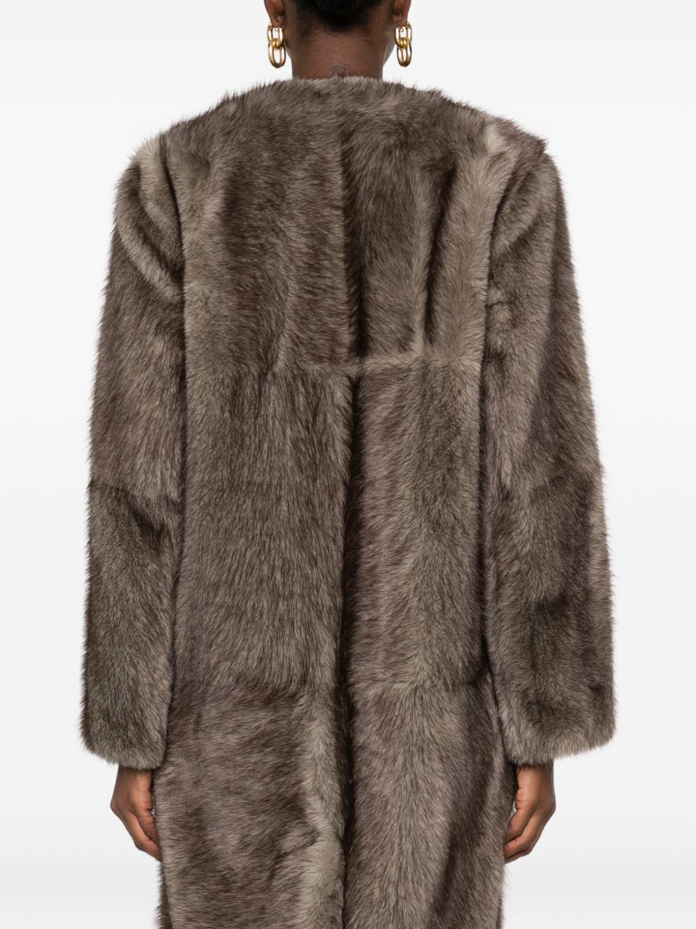 Stand Studio Women Hilma Faux Fur Long Coat STAND STUDIO