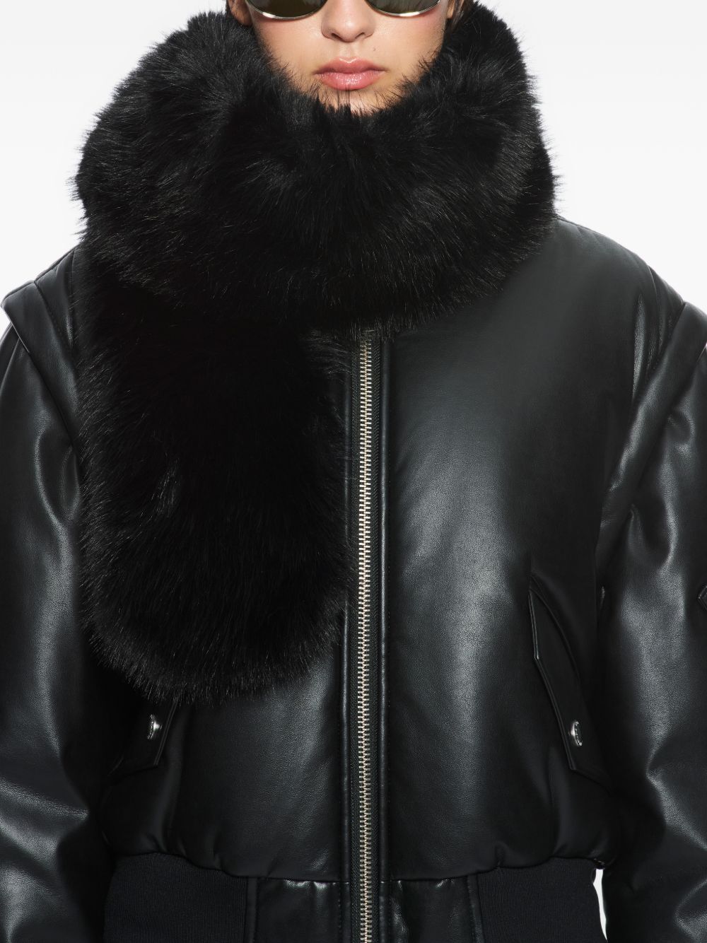 Stand Studio Women Lone Faux Fur Scarf STAND STUDIO