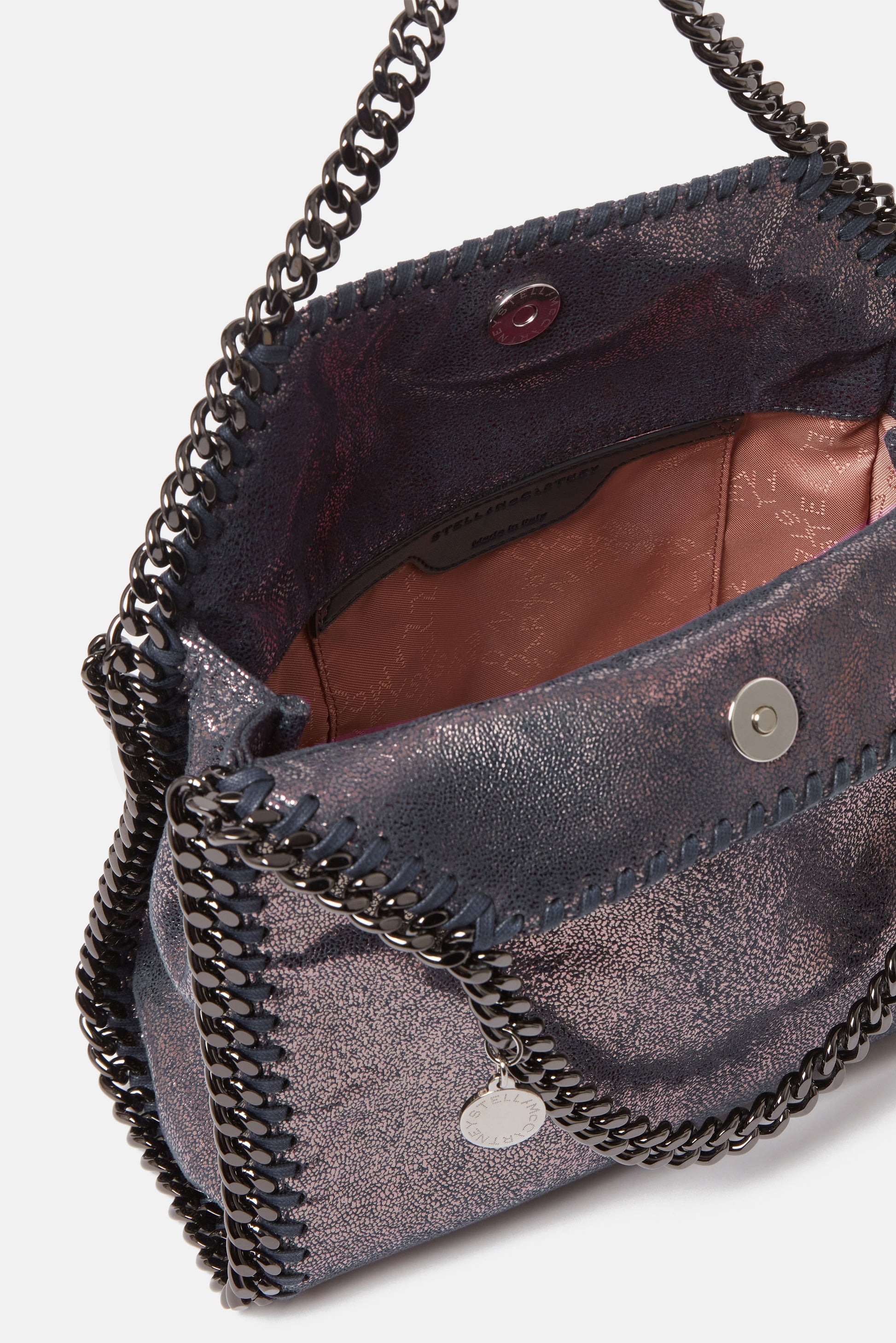 Stella Mccartney Women Falabella Mini Tote Eco Shiny Dotted Chamois Bag STELLA MCCARTNEY