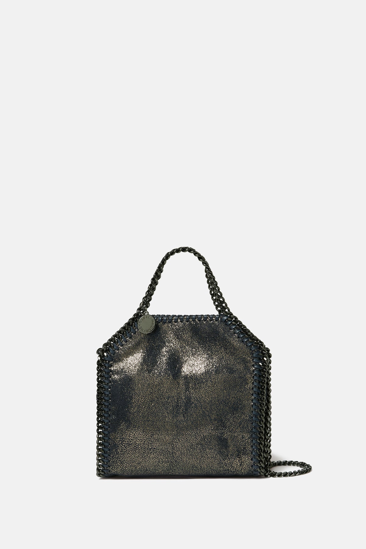 Stella Mccartney Women Falabella Tiny Tote Eco Shiny Dotted Chamois Bag STELLA MCCARTNEY