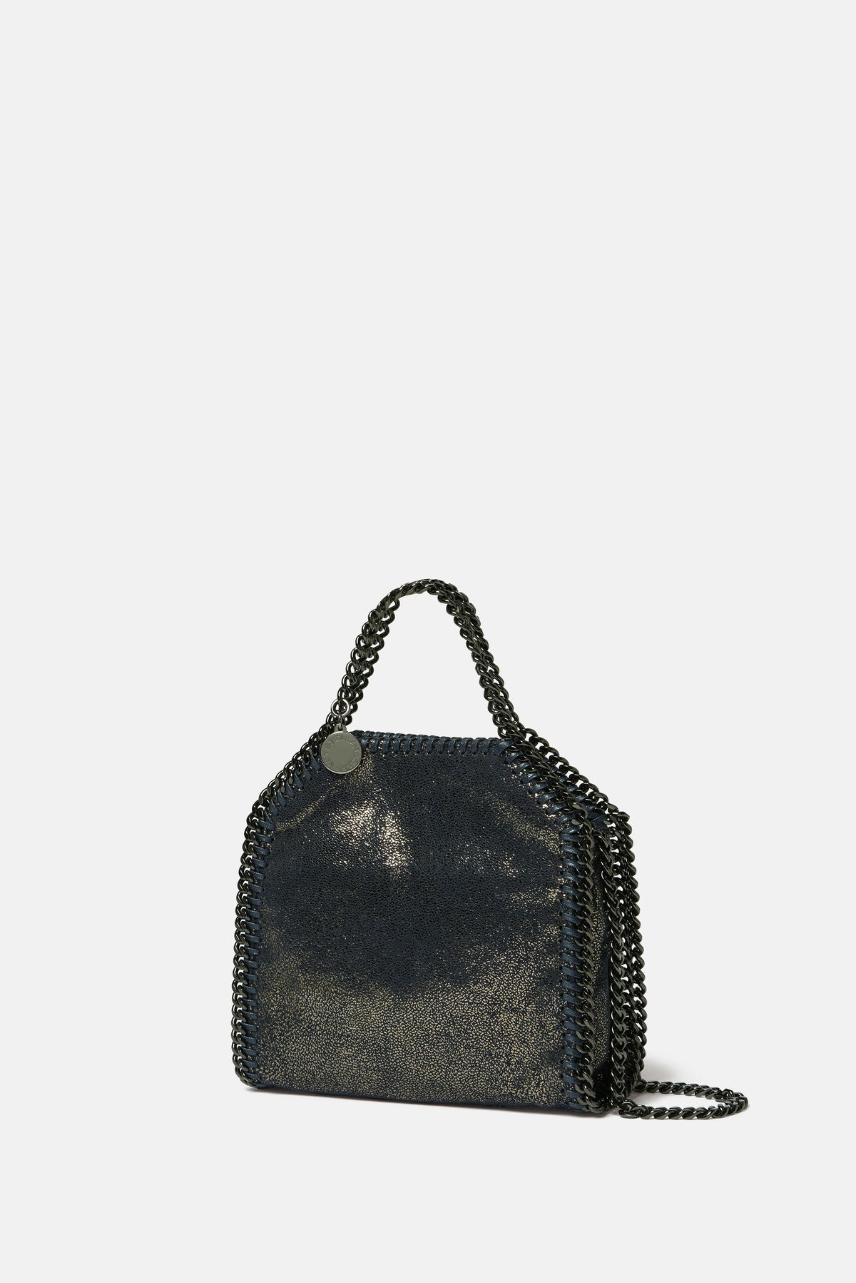 Stella Mccartney Women Falabella Tiny Tote Eco Shiny Dotted Chamois Bag STELLA MCCARTNEY