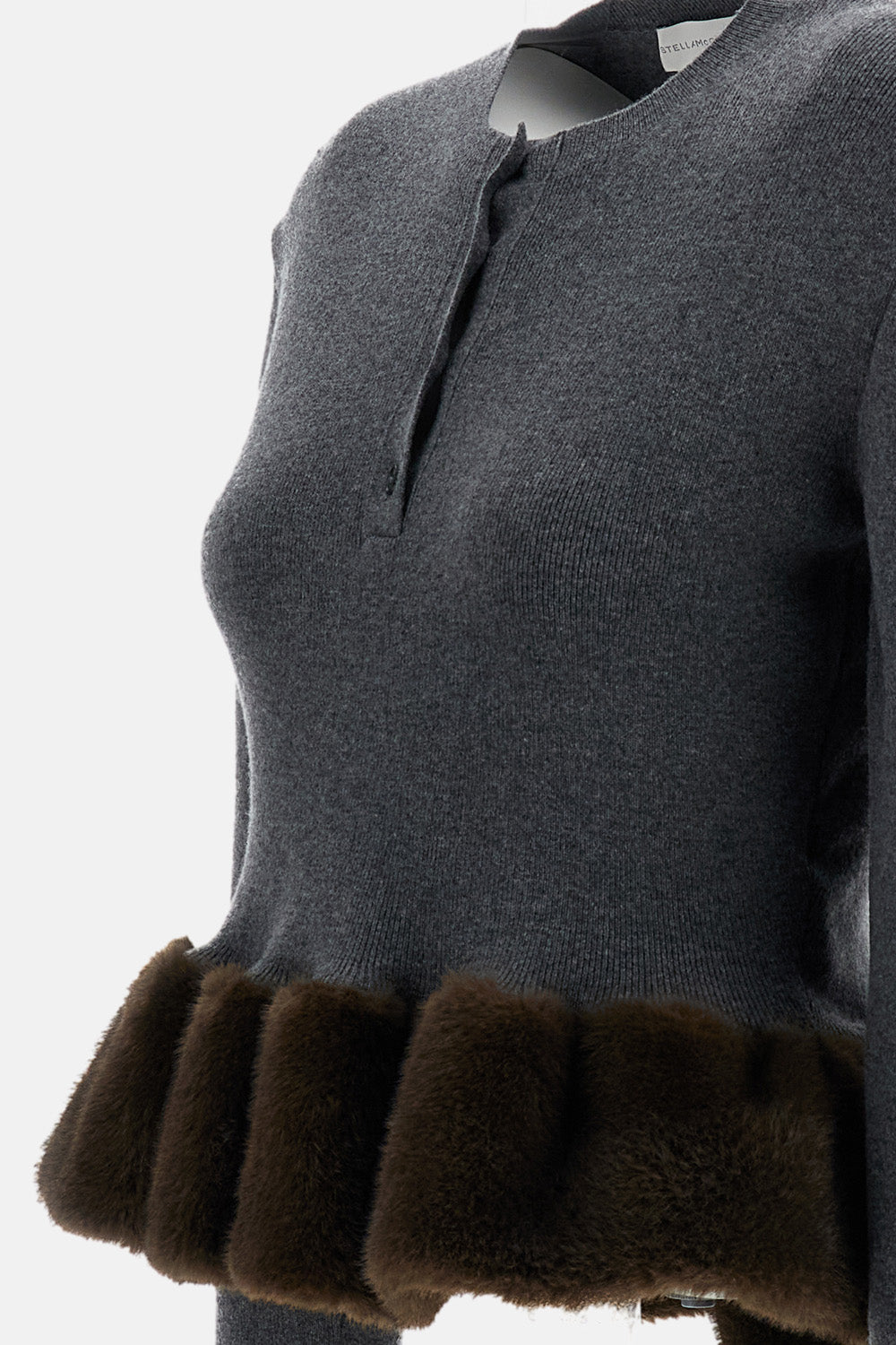 Stella Mccartney Women Wool Blend Cardigan With Peplum Hem STELLA MCCARTNEY