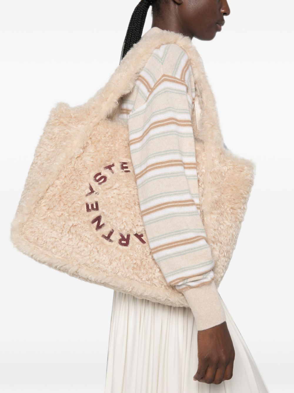 Stella Mccartney Women Stella Logo Shearling Tote STELLA MCCARTNEY