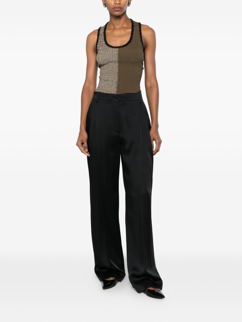 Stella Mccartney Women Pleated Satin Trousers STELLA MCCARTNEY