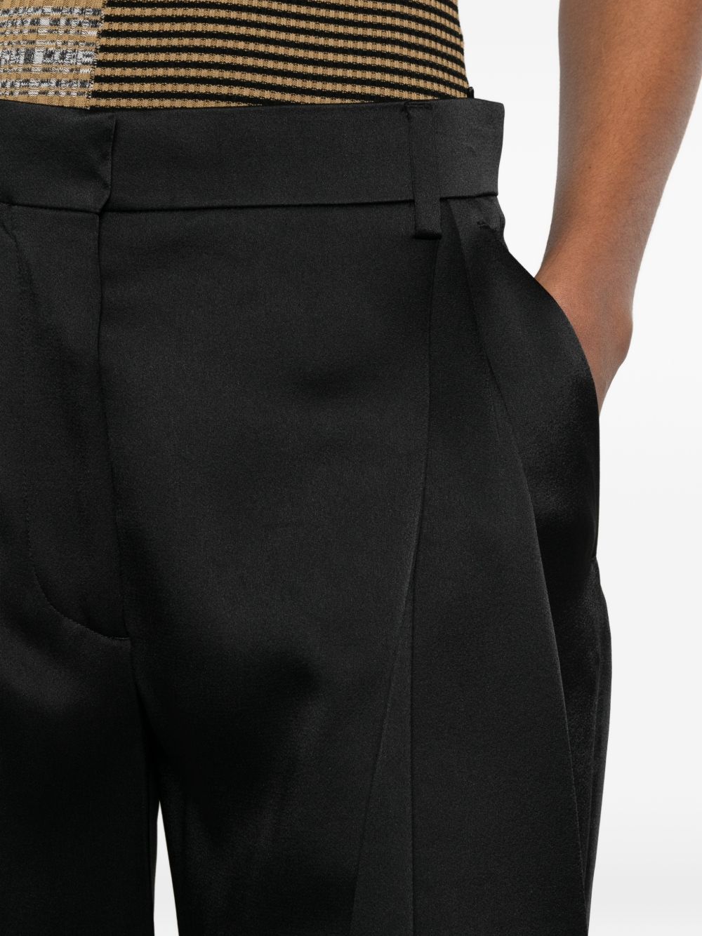 Stella Mccartney Women Pleated Satin Trousers STELLA MCCARTNEY