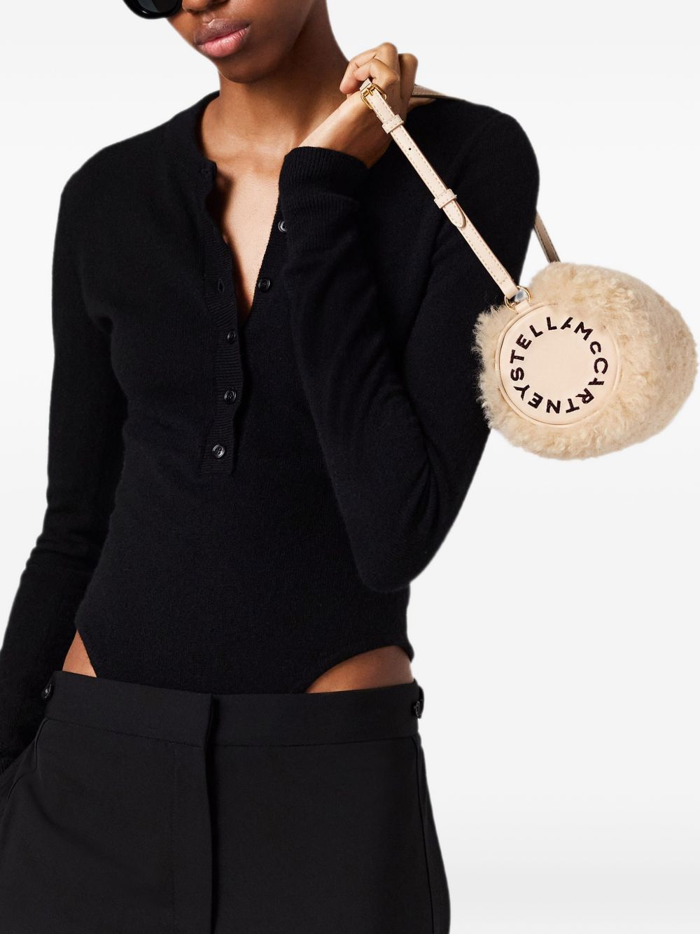 Stella Mccartney Women Stella Logo Shearling Pouch STELLA MCCARTNEY