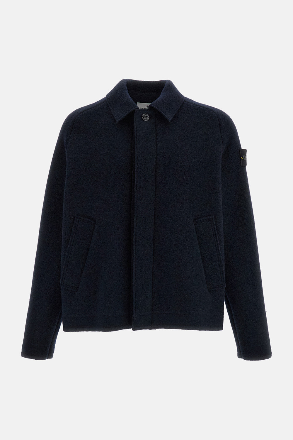 Stone Island Men Felted Rws Wool Cardigan STONE ISLAND
