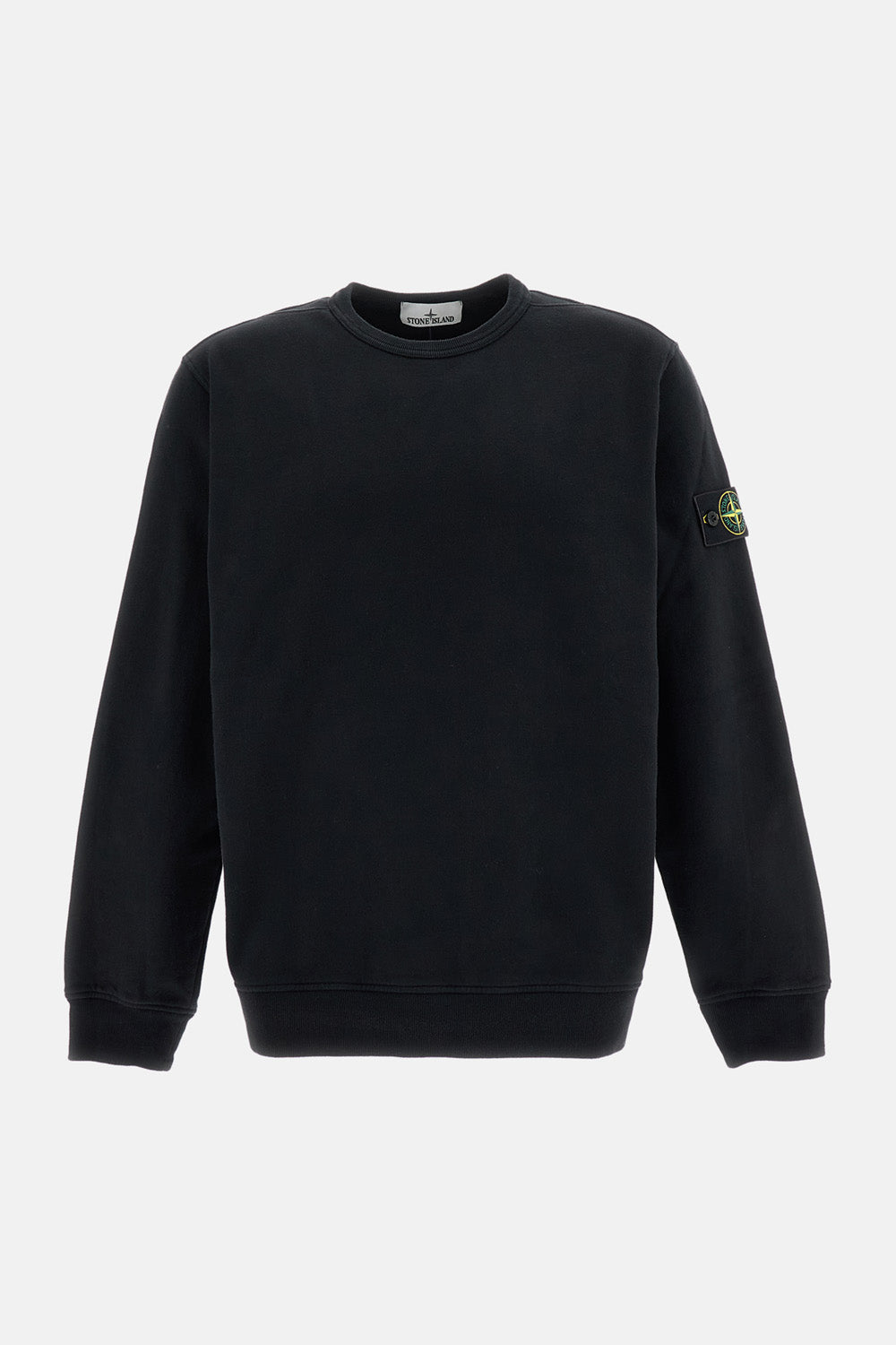 Stone Island Men Brushed Organic Cotton Fleece Crewneck Sweatshirt STONE ISLAND