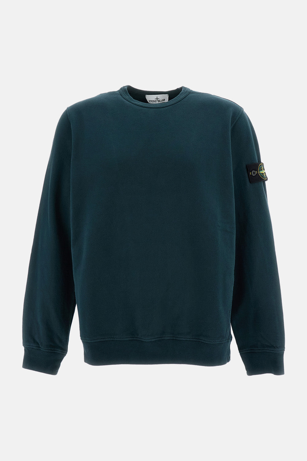 Stone Island Men Brushed Organic Cotton Fleece Crewneck Sweatshirt STONE ISLAND