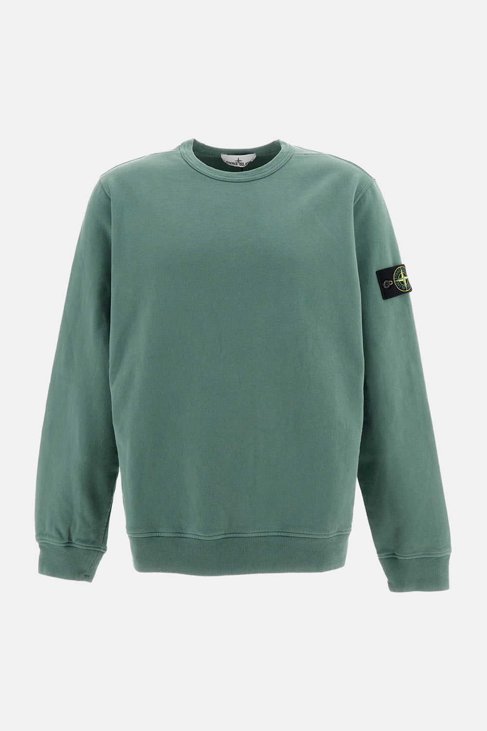 Stone Island Men Brushed Organic Cotton Fleece Crewneck Sweatshirt STONE ISLAND