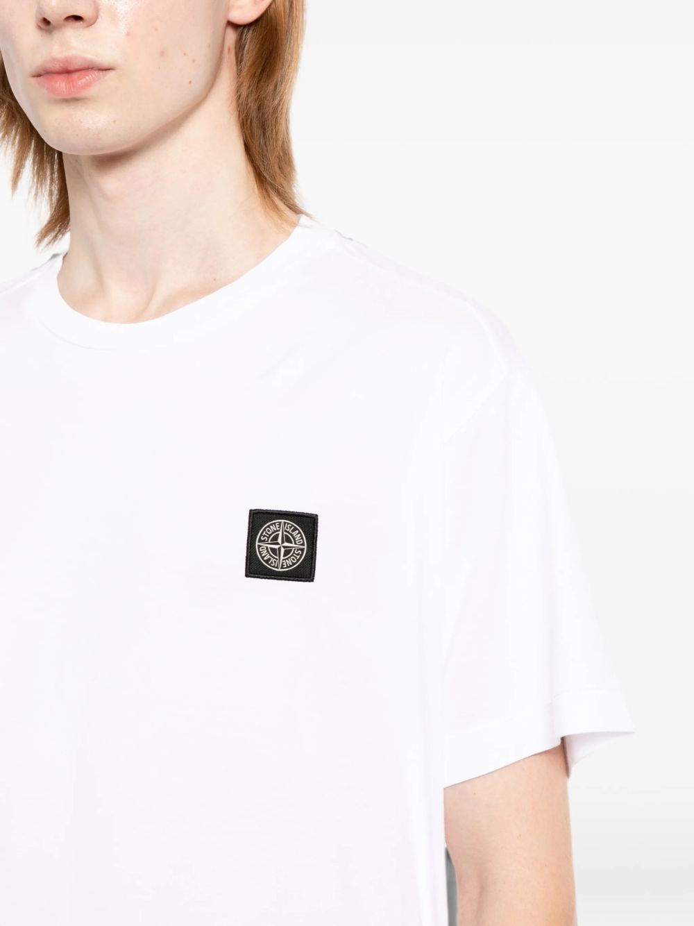 Stone Island Men Logo Cotton T-Shirt STONE ISLAND
