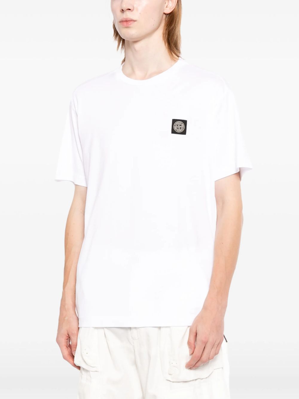 Stone Island Men Logo Cotton T-Shirt STONE ISLAND