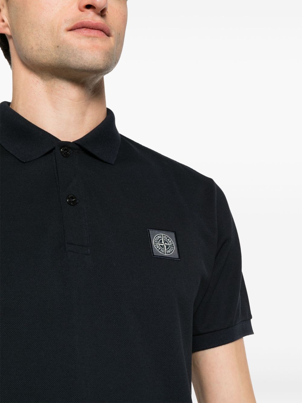 Stone Island Men Logo Cotton Polo Shirt STONE ISLAND