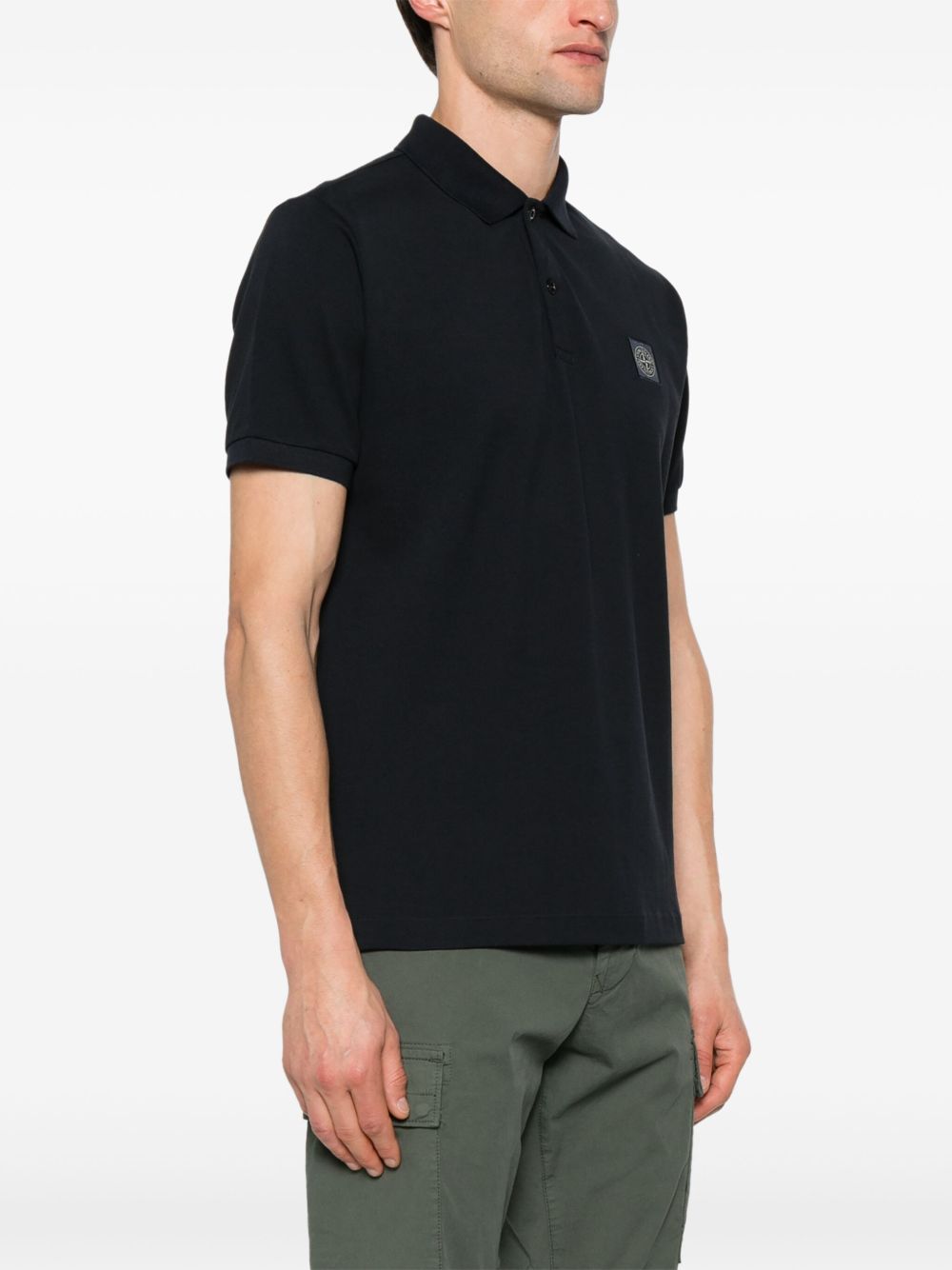 Stone Island Men Logo Cotton Polo Shirt STONE ISLAND