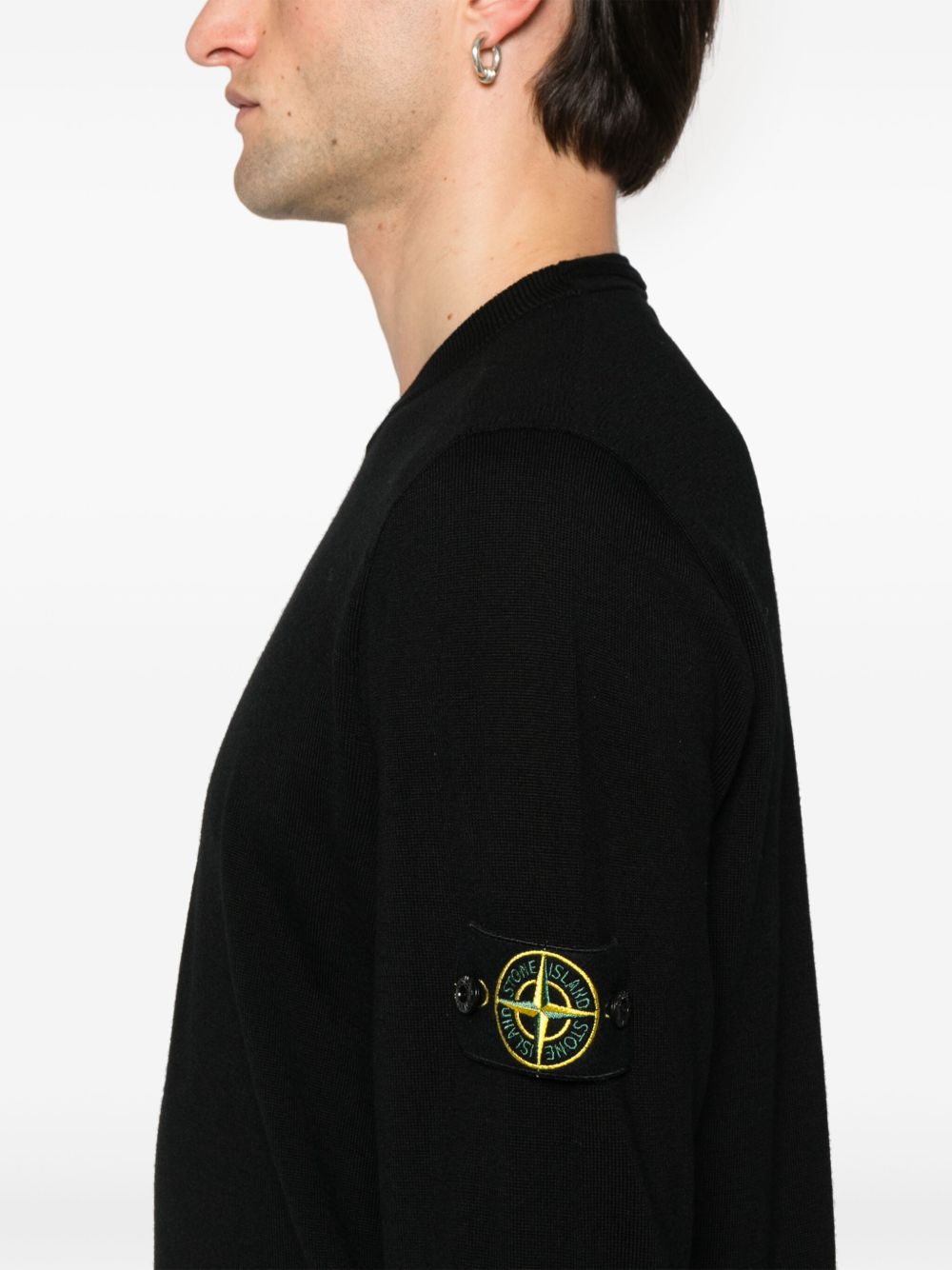 Stone Island Men Wool Crewneck Sweater STONE ISLAND