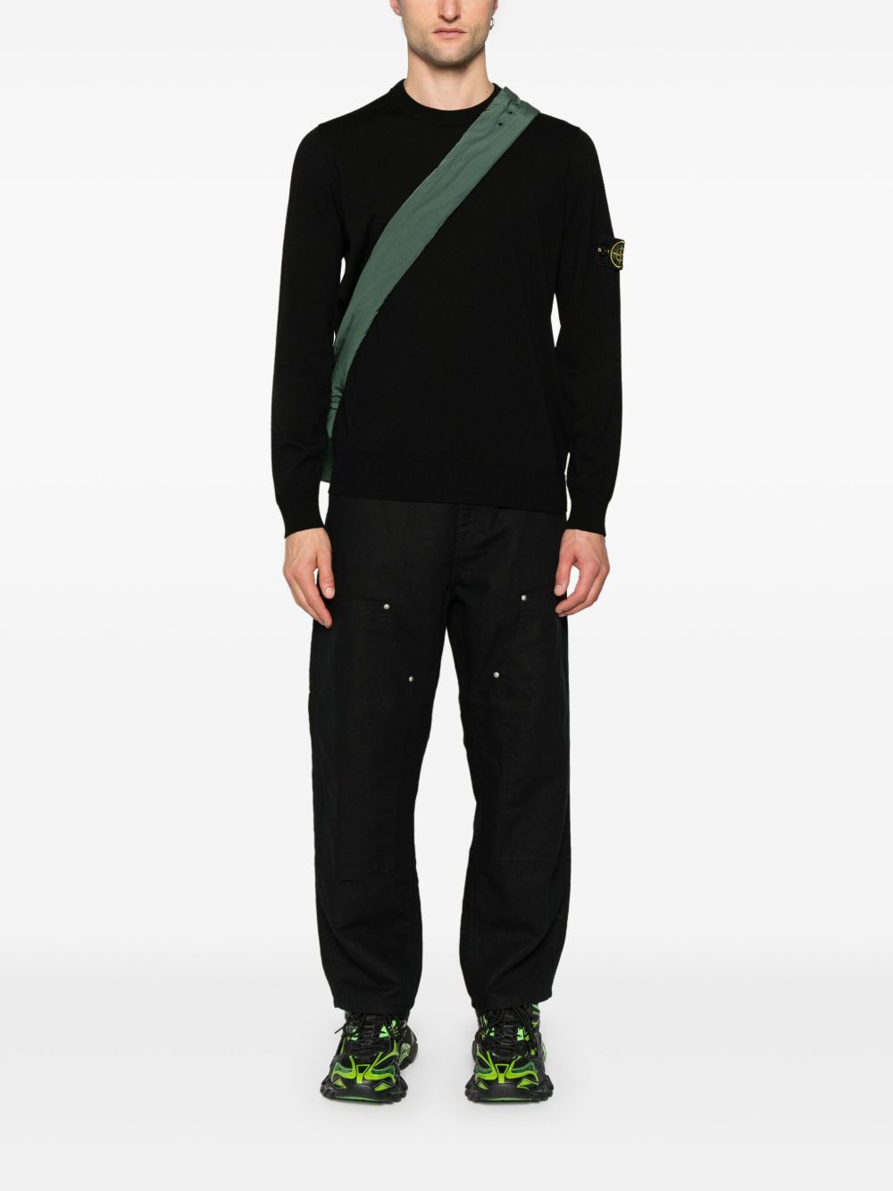 Stone Island Men Wool Crewneck Sweater STONE ISLAND