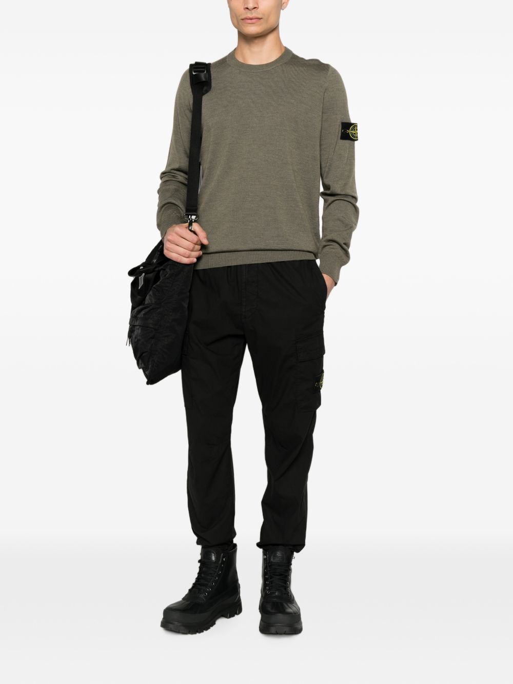 Stone Island Men Wool Crewneck Sweater STONE ISLAND