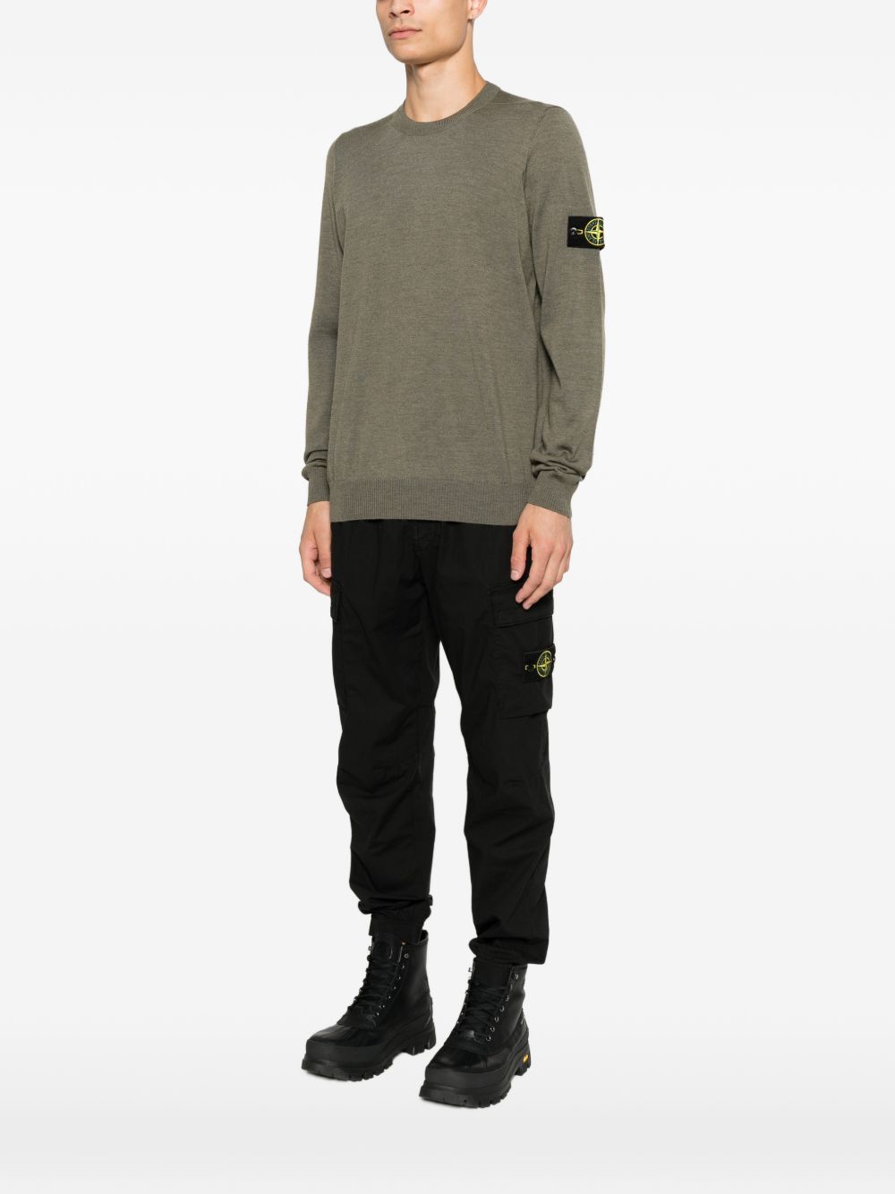 Stone Island Men Wool Crewneck Sweater STONE ISLAND