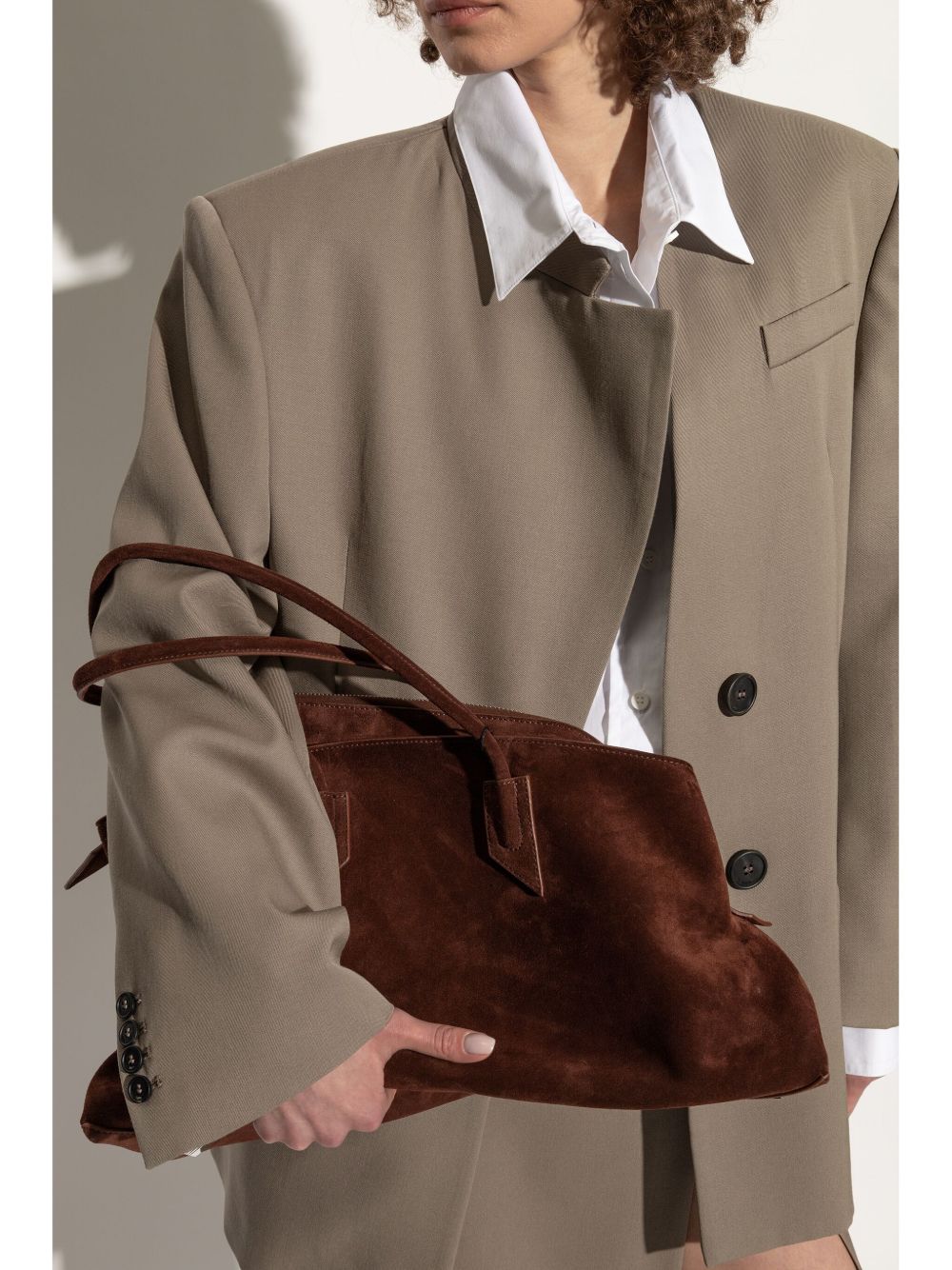 The Attico Women La Passeggiata Medium Leather Shoulder Bag THE ATTICO