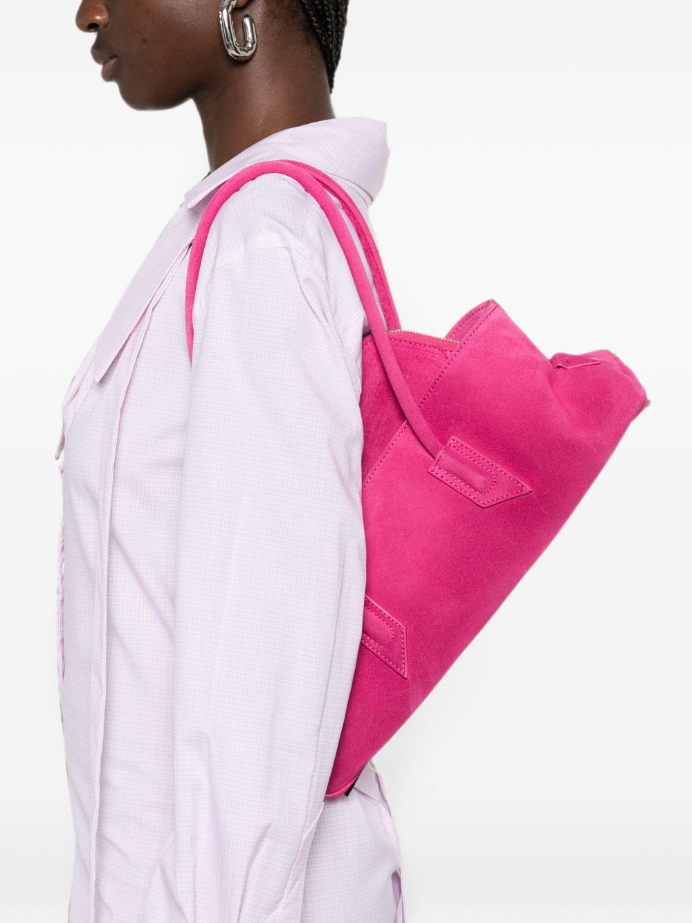 The Attico Women La Passeggiata Small Leather Shoulder Bag THE ATTICO
