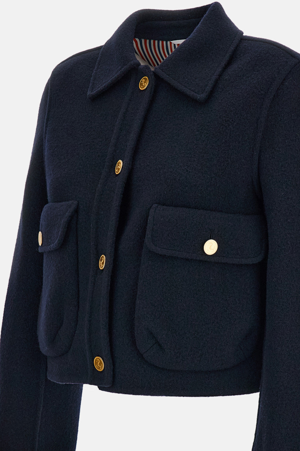Thom Browne Women Wool Bell Sleeve Jacket THOM BROWNE