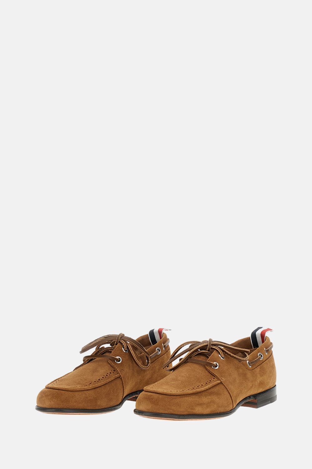 Thom Browne Women Calf Suede Boat Shoes THOM BROWNE