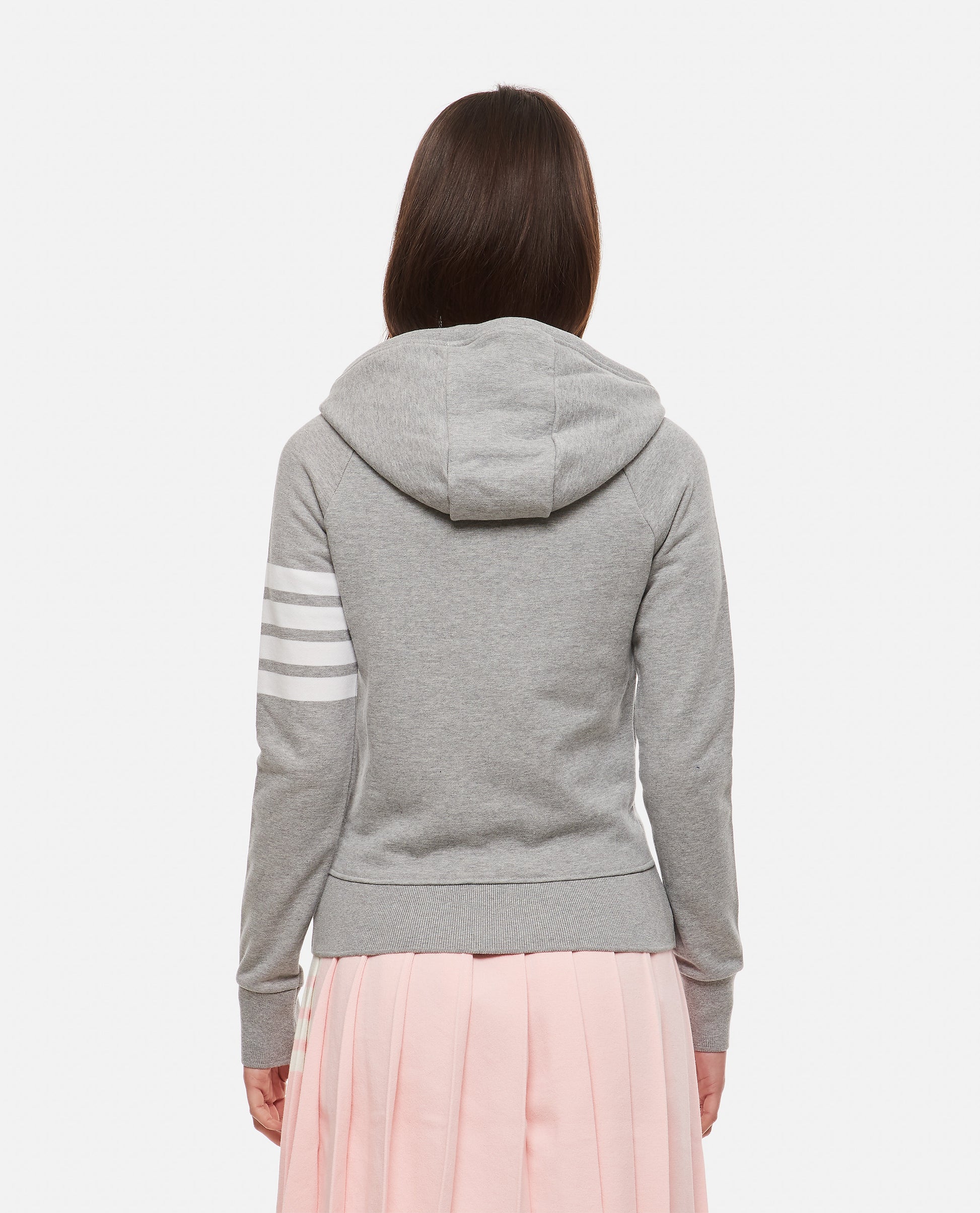 Thom Browne Women Classic Loopback 4-Bar Zip Hoodie THOM BROWNE
